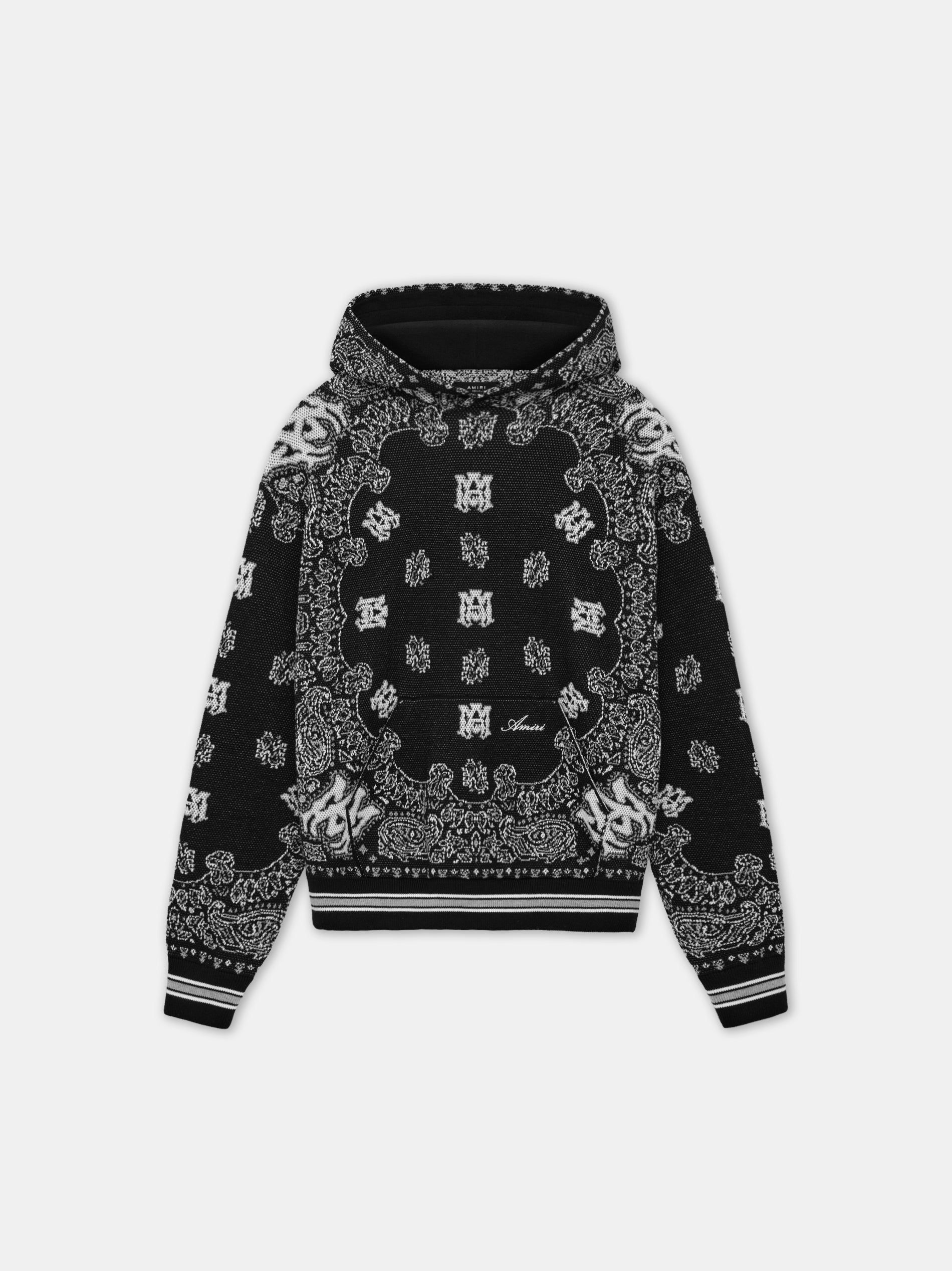 Knitwear Amiri Bandana Hoodie Homme Noir | JTOR79163