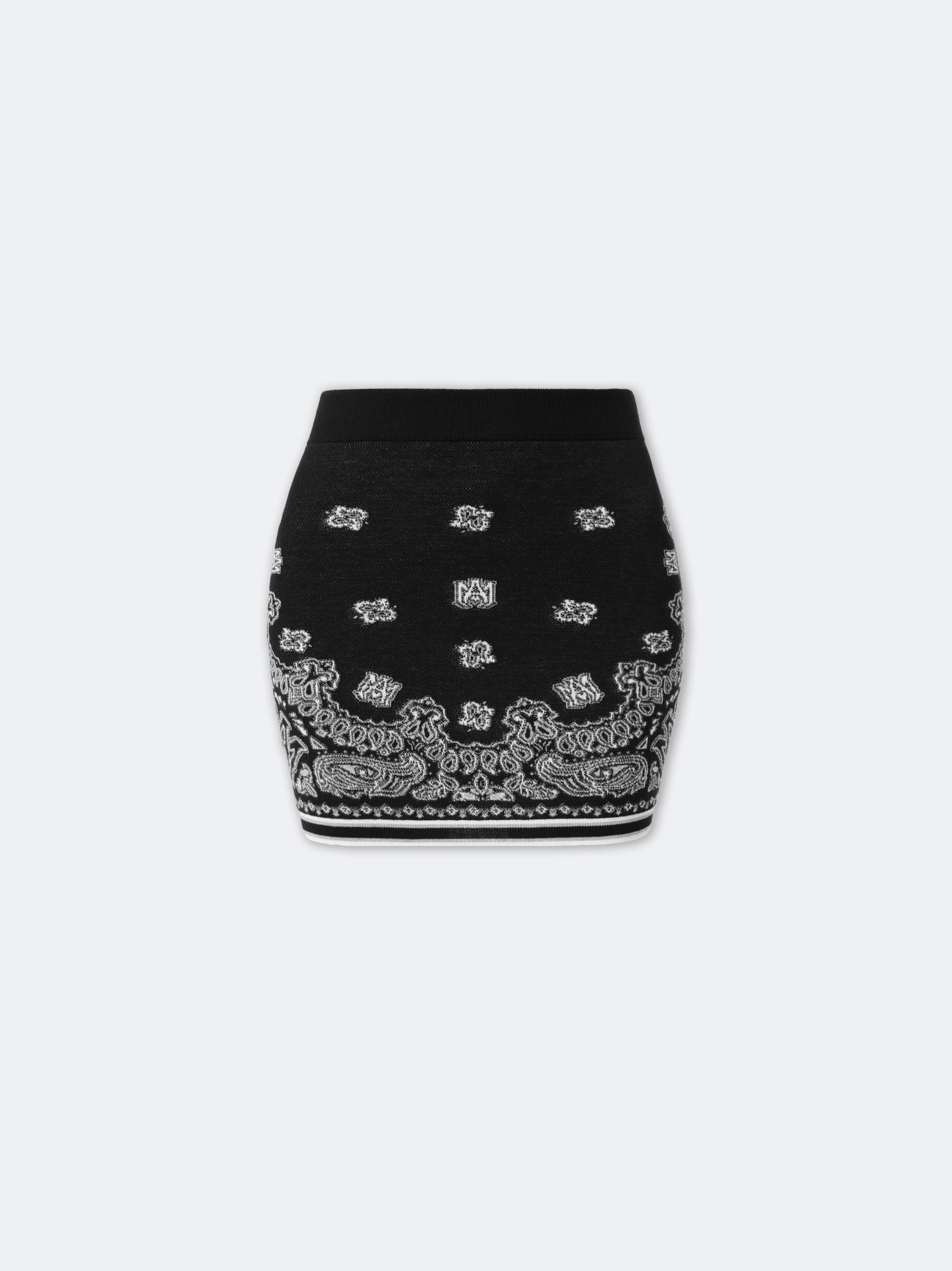 Knitwear Amiri Bandana Mini Skirt Femme Noir | LWGH21704