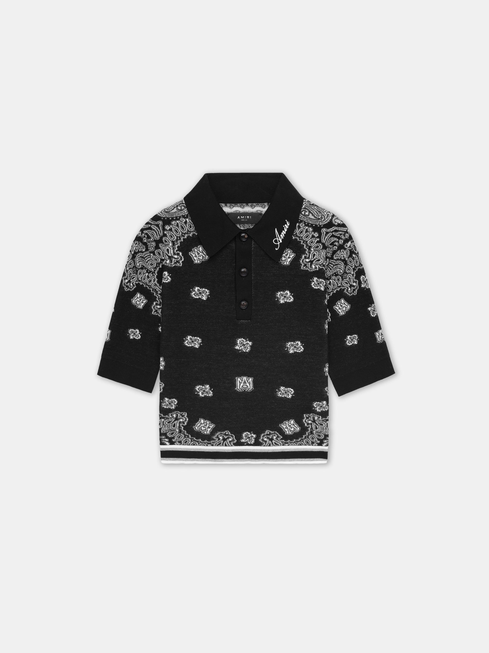 Knitwear Amiri Bandana Polo Femme Noir | GHLC20715