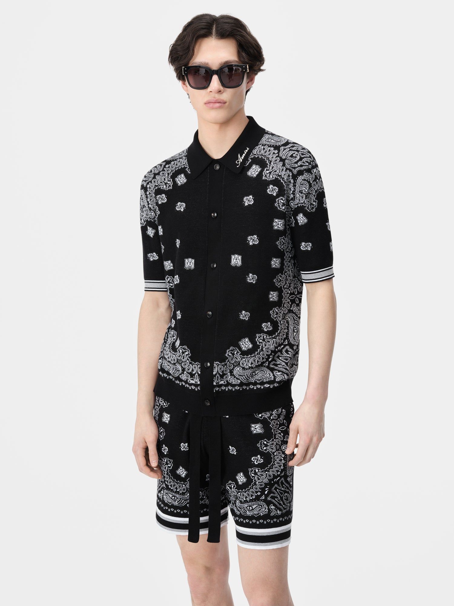 Knitwear Amiri Bandana Polo Homme Noir | FXNP72586