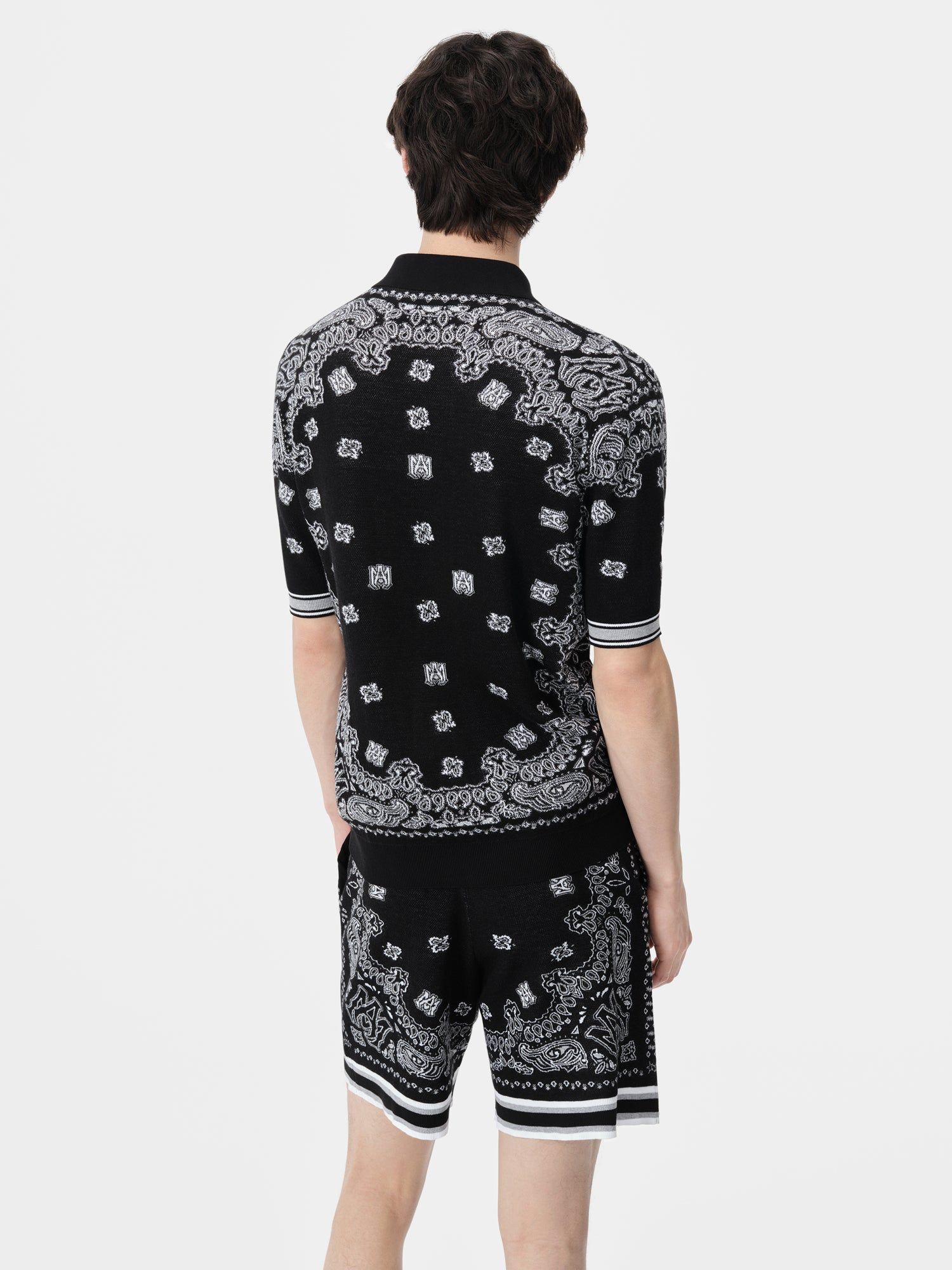 Knitwear Amiri Bandana Polo Homme Noir | FXNP72586