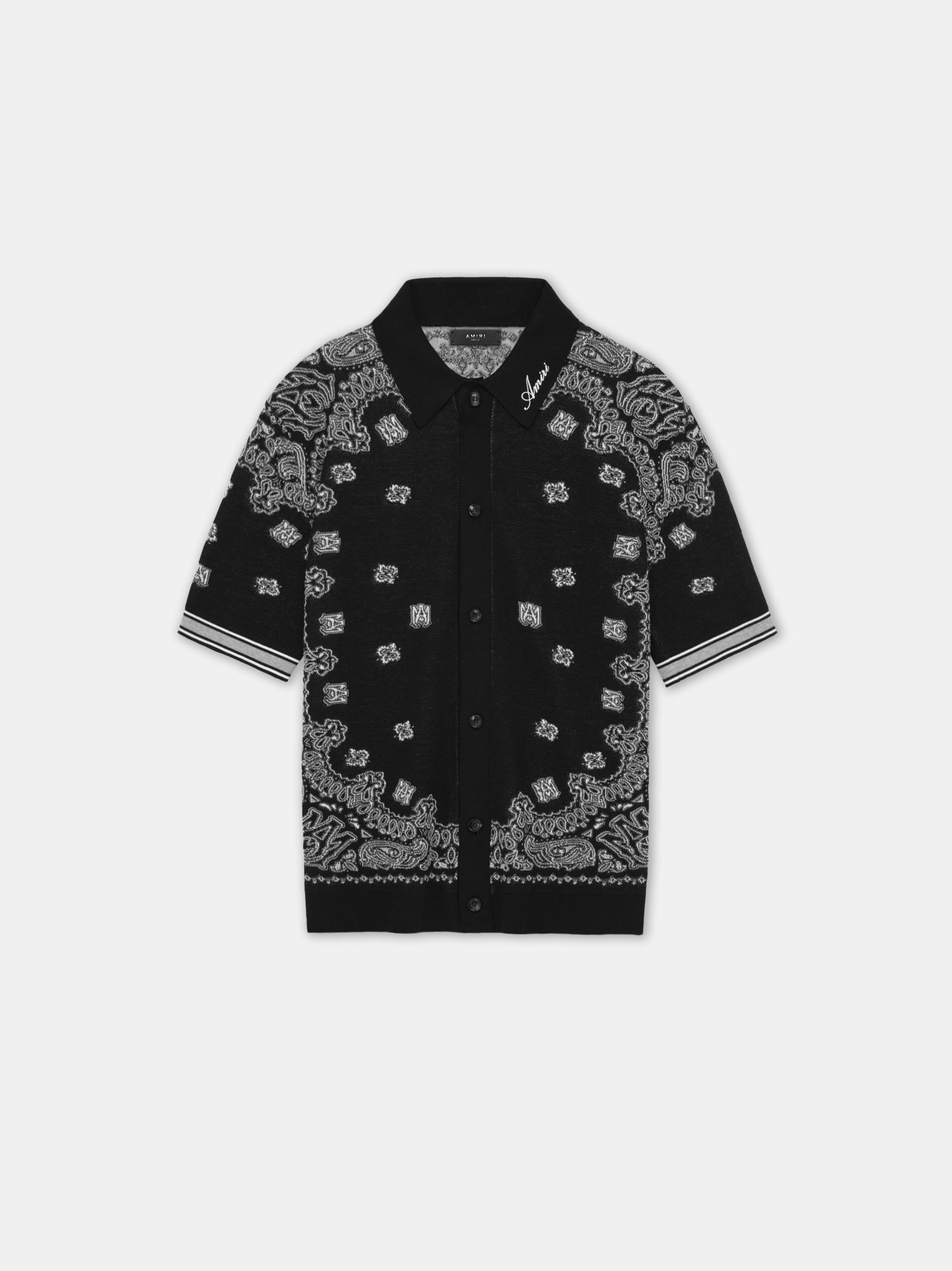 Knitwear Amiri Bandana Polo Homme Noir | FXNP72586