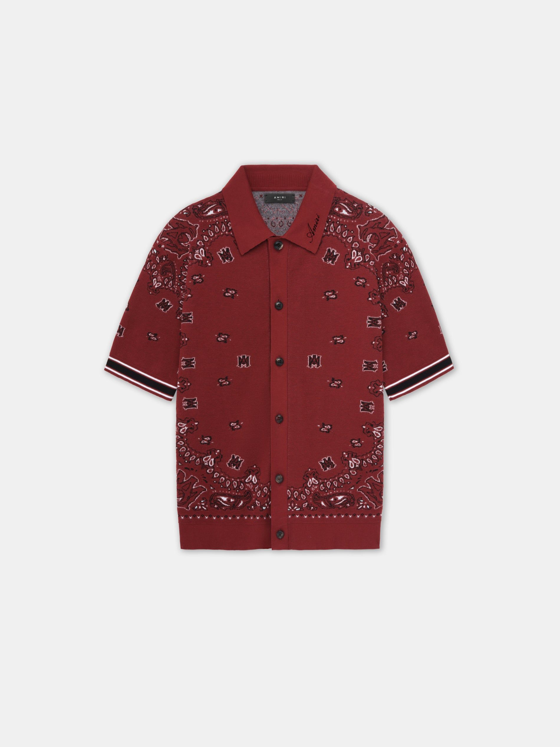Knitwear Amiri Bandana Polo Homme Rouge | PSAO13925