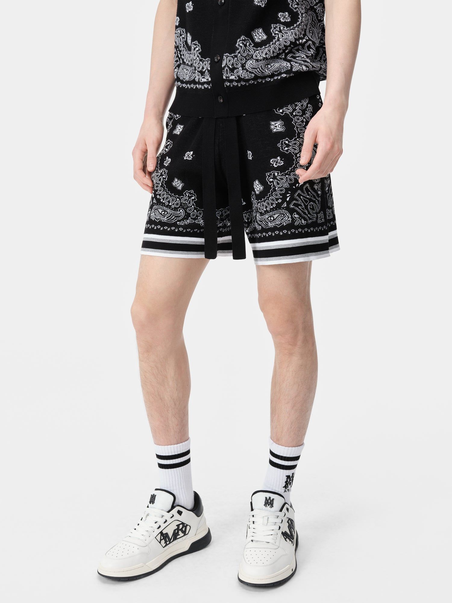 Knitwear Amiri Bandana Short Homme Noir | EVKC57924