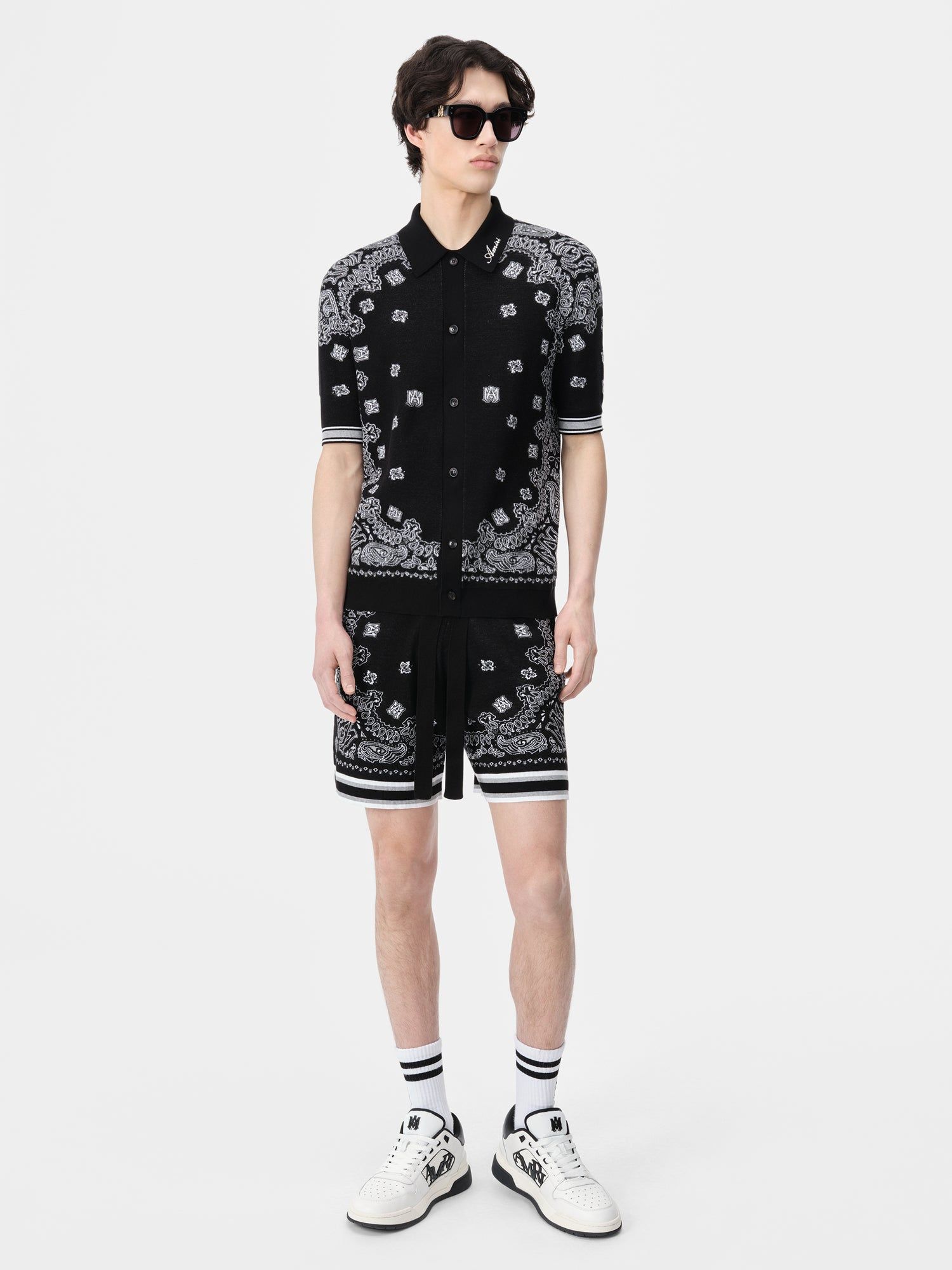 Knitwear Amiri Bandana Short Homme Noir | EVKC57924