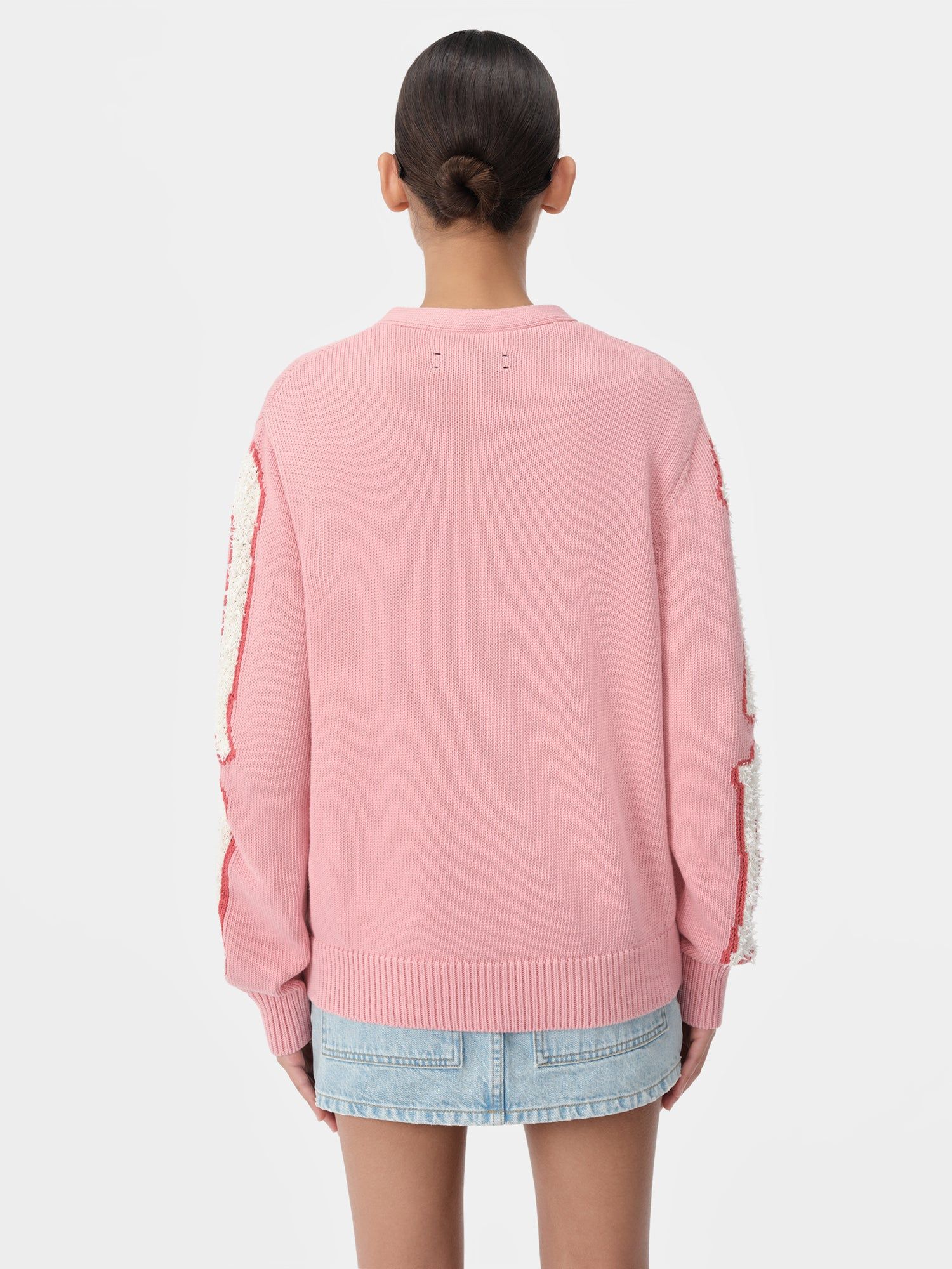 Knitwear Amiri Bones Cardigan Femme Rose | KDVS94071