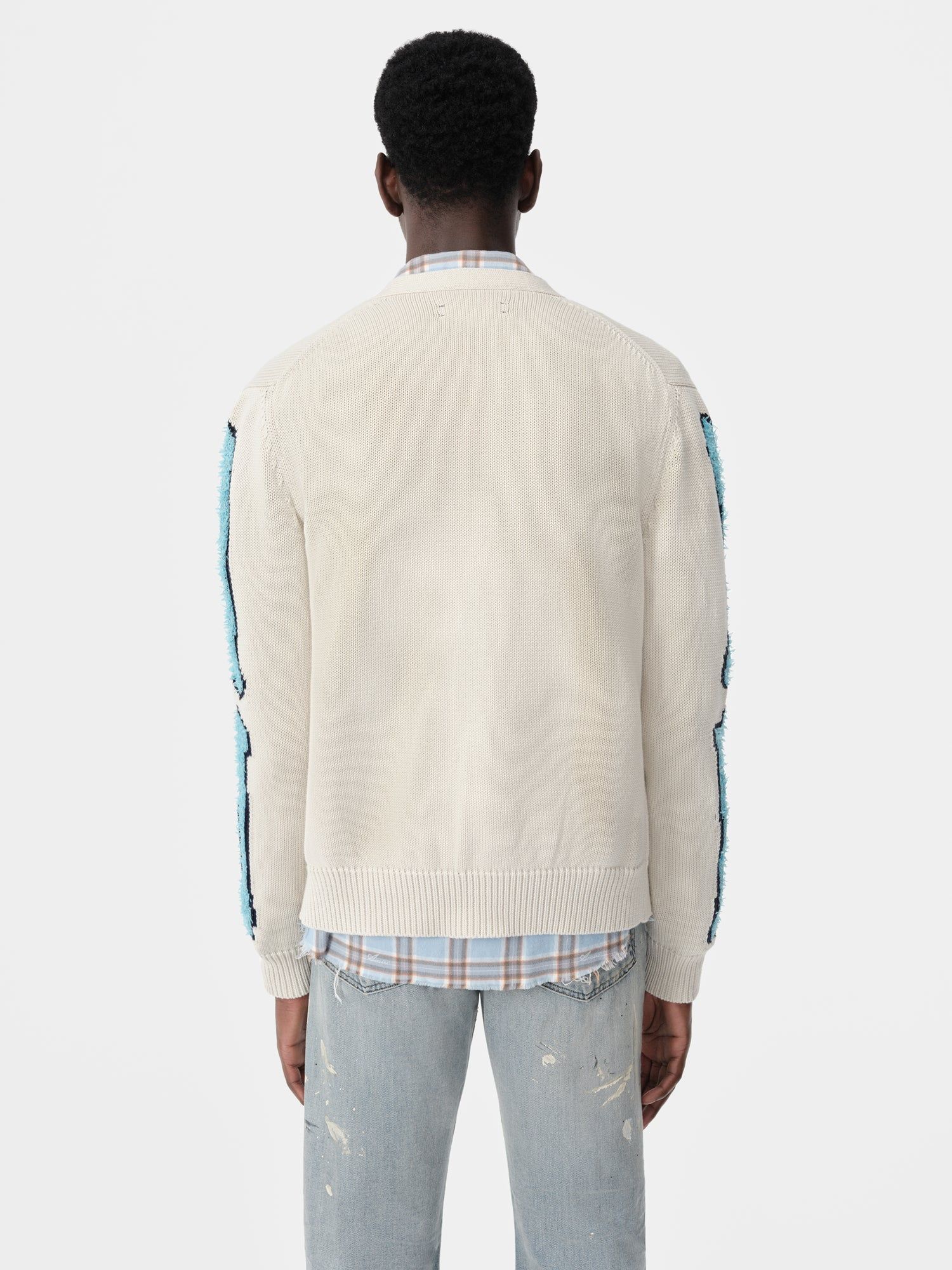 Knitwear Amiri Bones Cardigan Homme Birch | CQZP17328