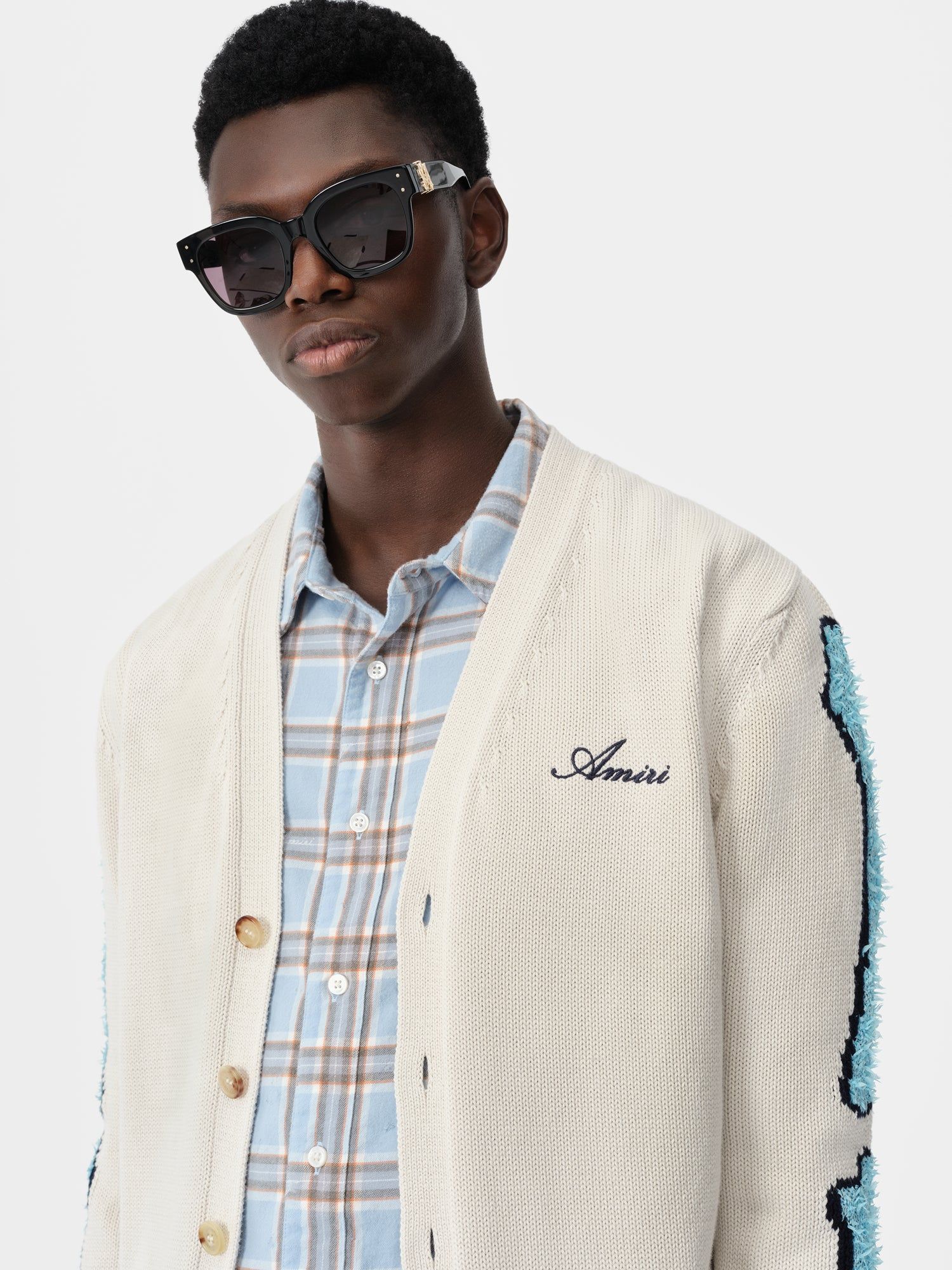 Knitwear Amiri Bones Cardigan Homme Birch | CQZP17328