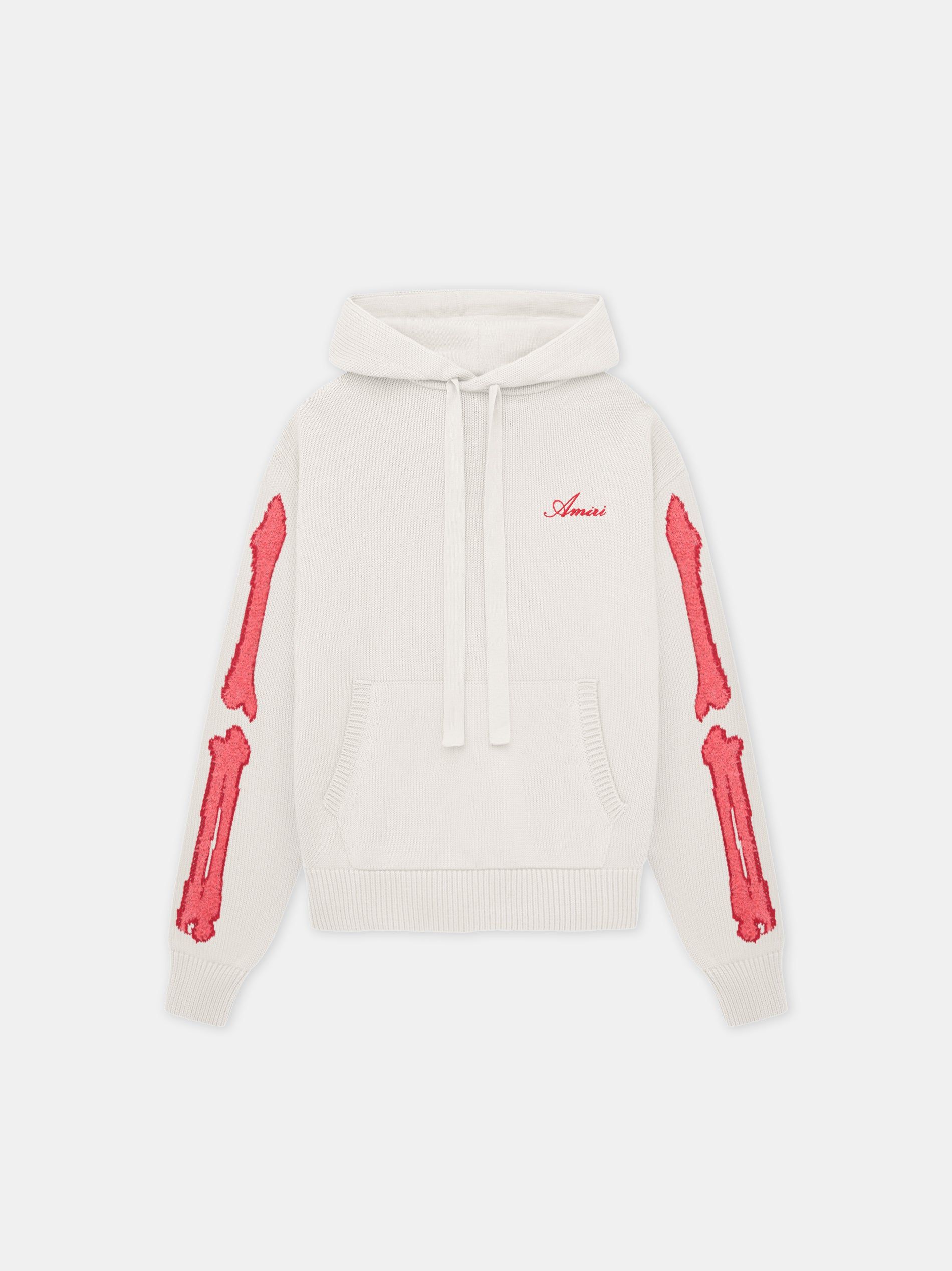 Knitwear Amiri Bones Hoodie Femme Alabaster | COKN20187