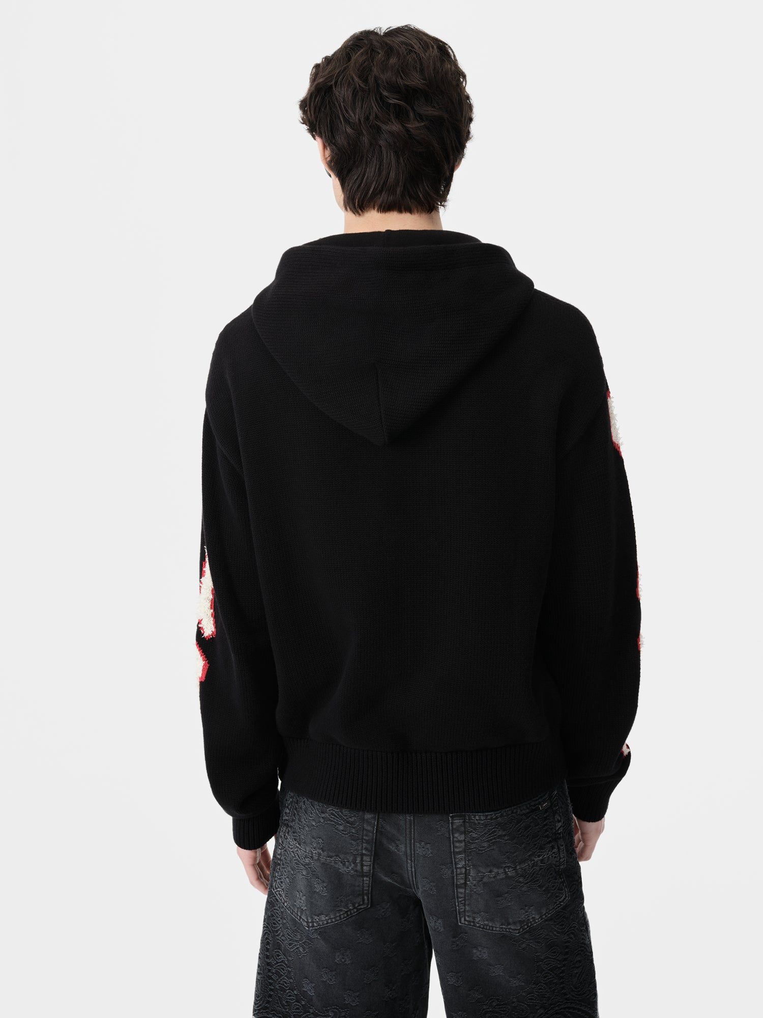 Knitwear Amiri Bones Hoodie Homme Noir | EVNM60491