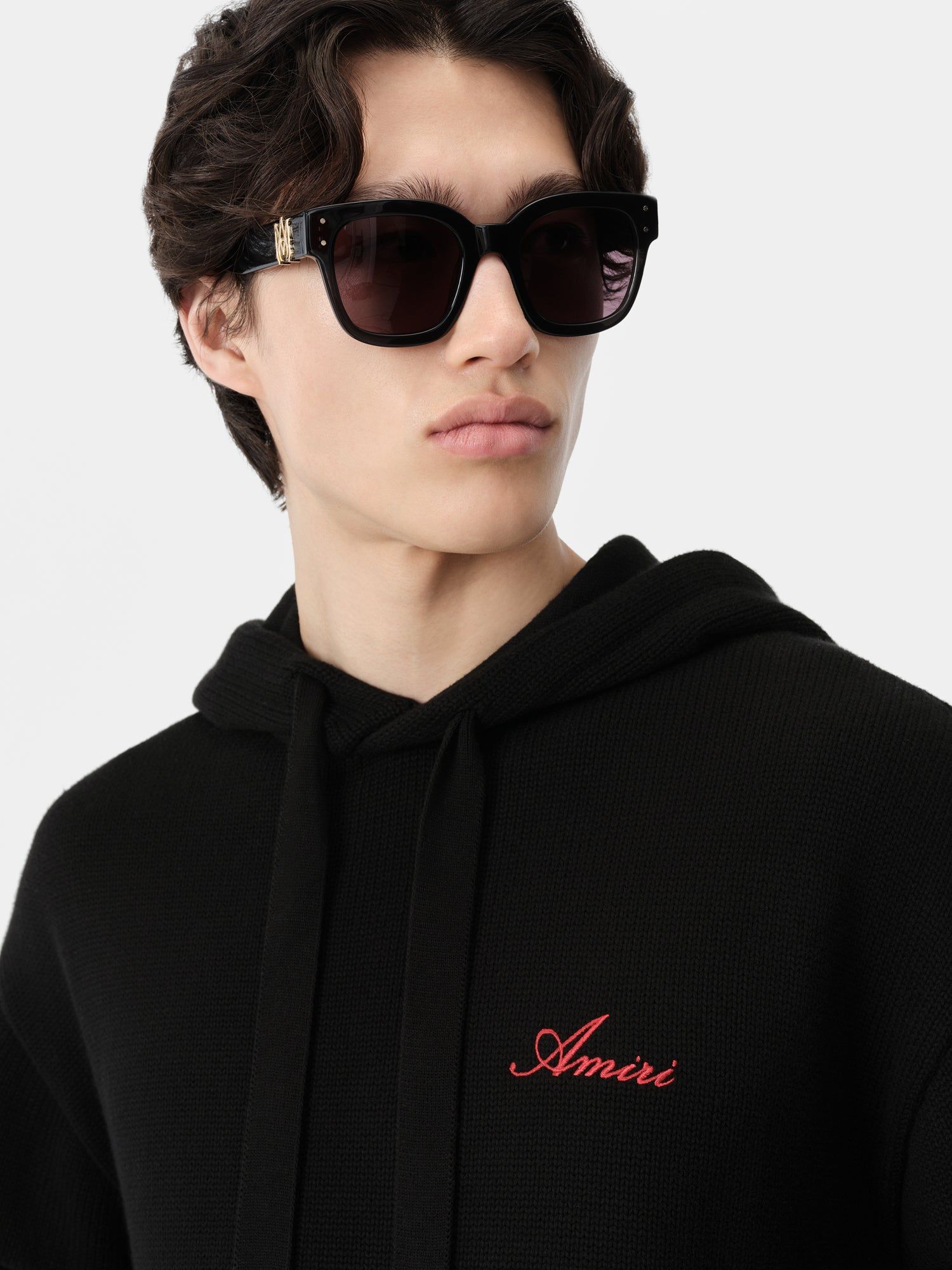 Knitwear Amiri Bones Hoodie Homme Noir | EVNM60491