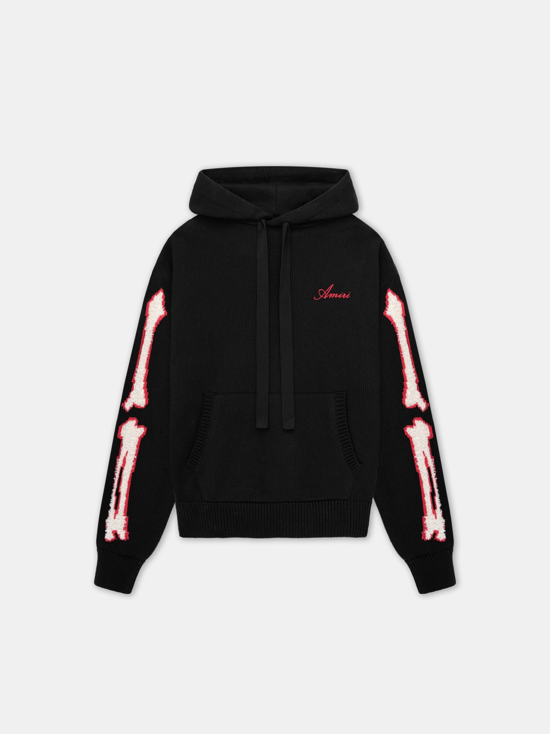 Knitwear Amiri Bones Hoodie Homme Noir | EVNM60491