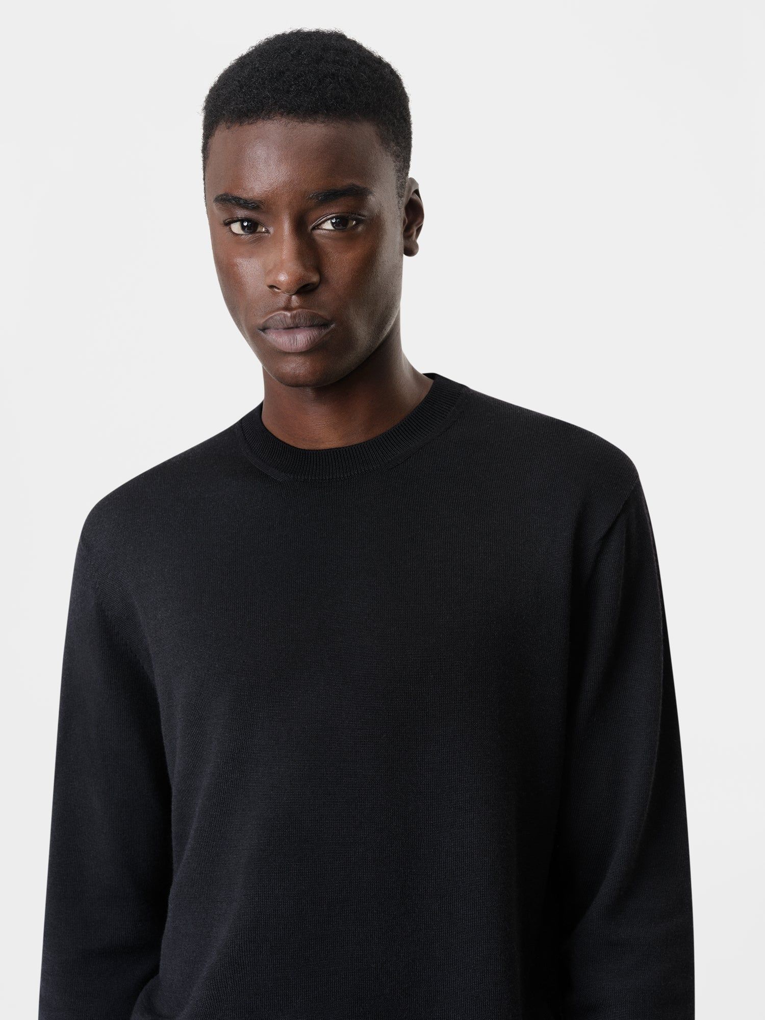 Knitwear Amiri Long Sleeve Crew-black Homme Noir | KJME73024