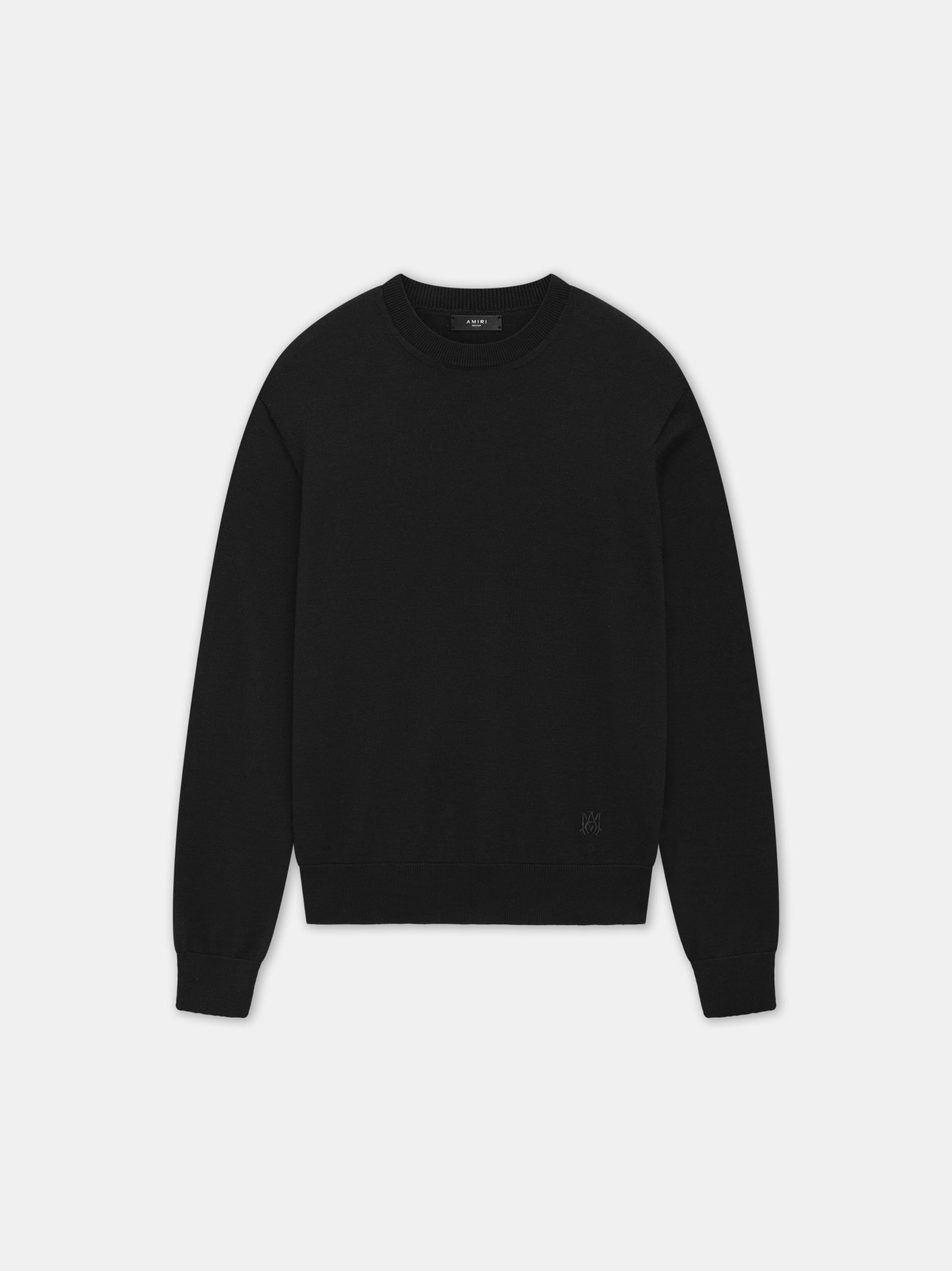 Knitwear Amiri Long Sleeve Crew-black Homme Noir | KJME73024