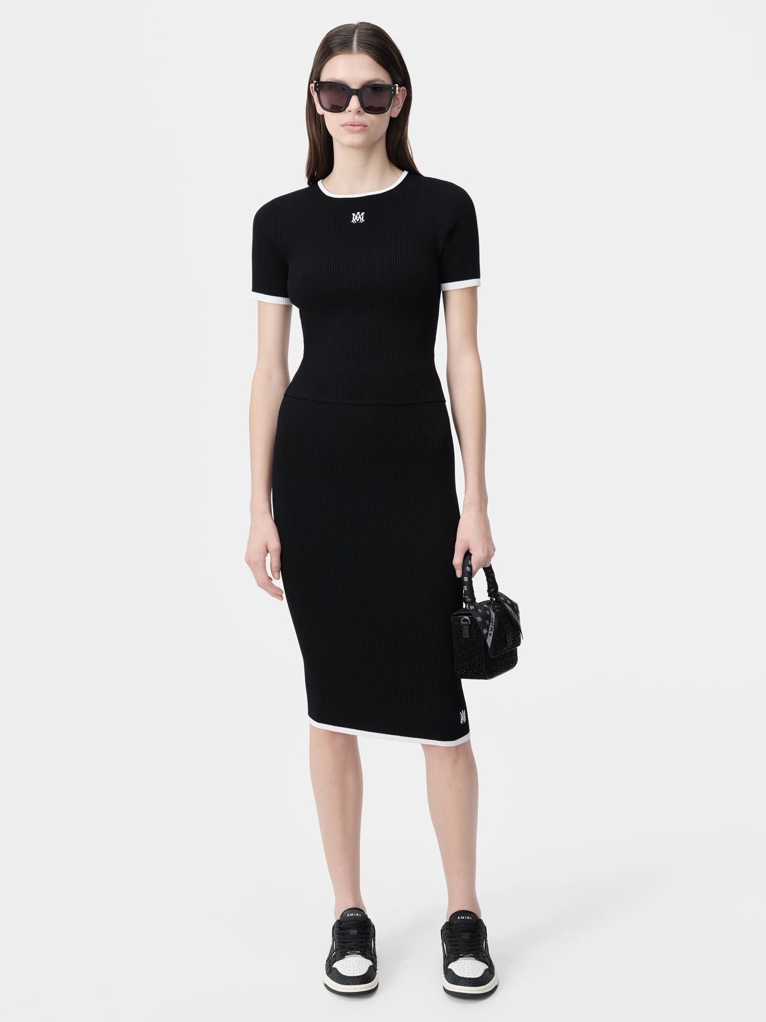 Knitwear Amiri Ma Baby Tee Femme Noir | EYXR87215