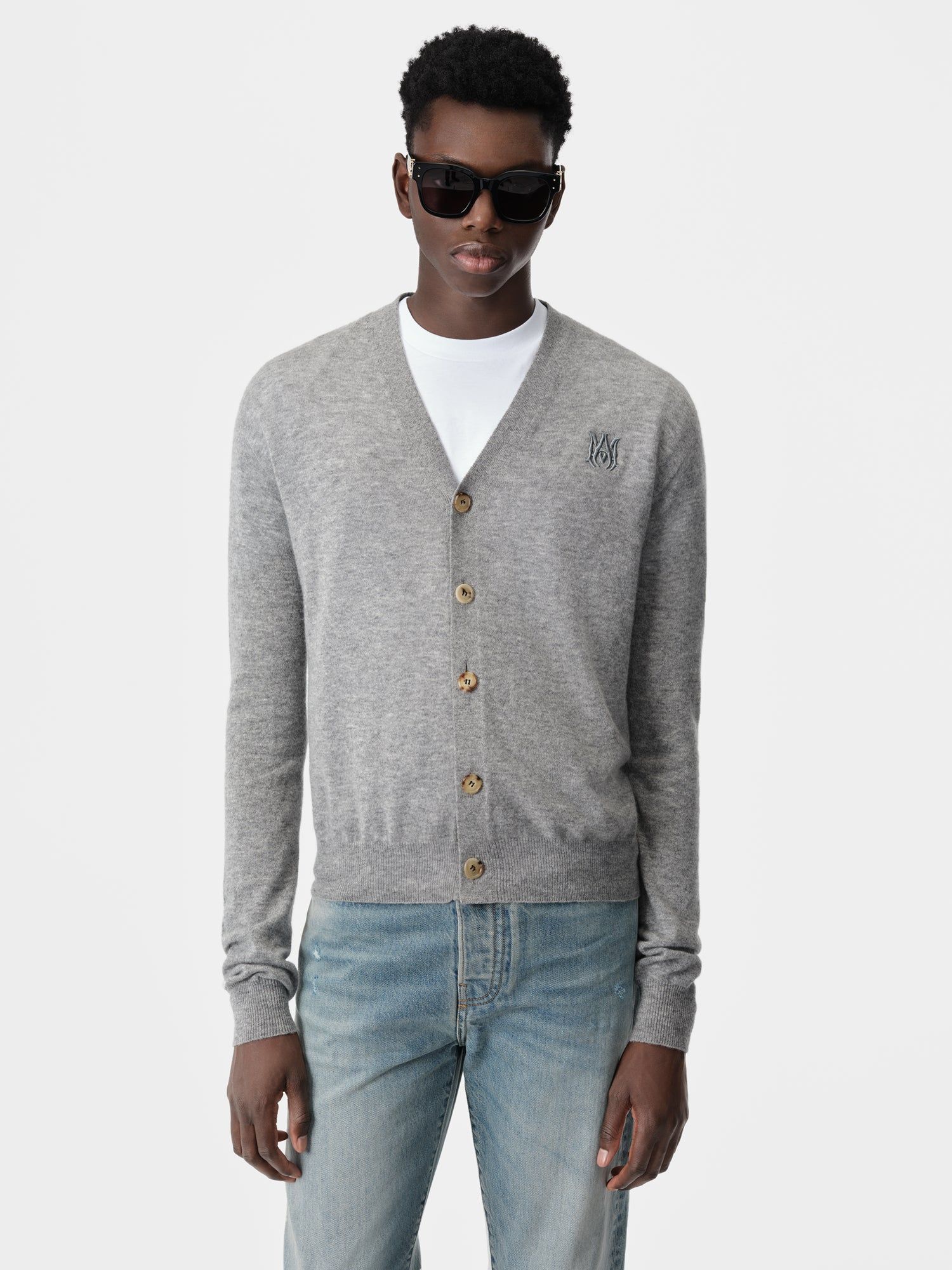 Knitwear Amiri Ma Cardigan Homme Grise | LTUX59027