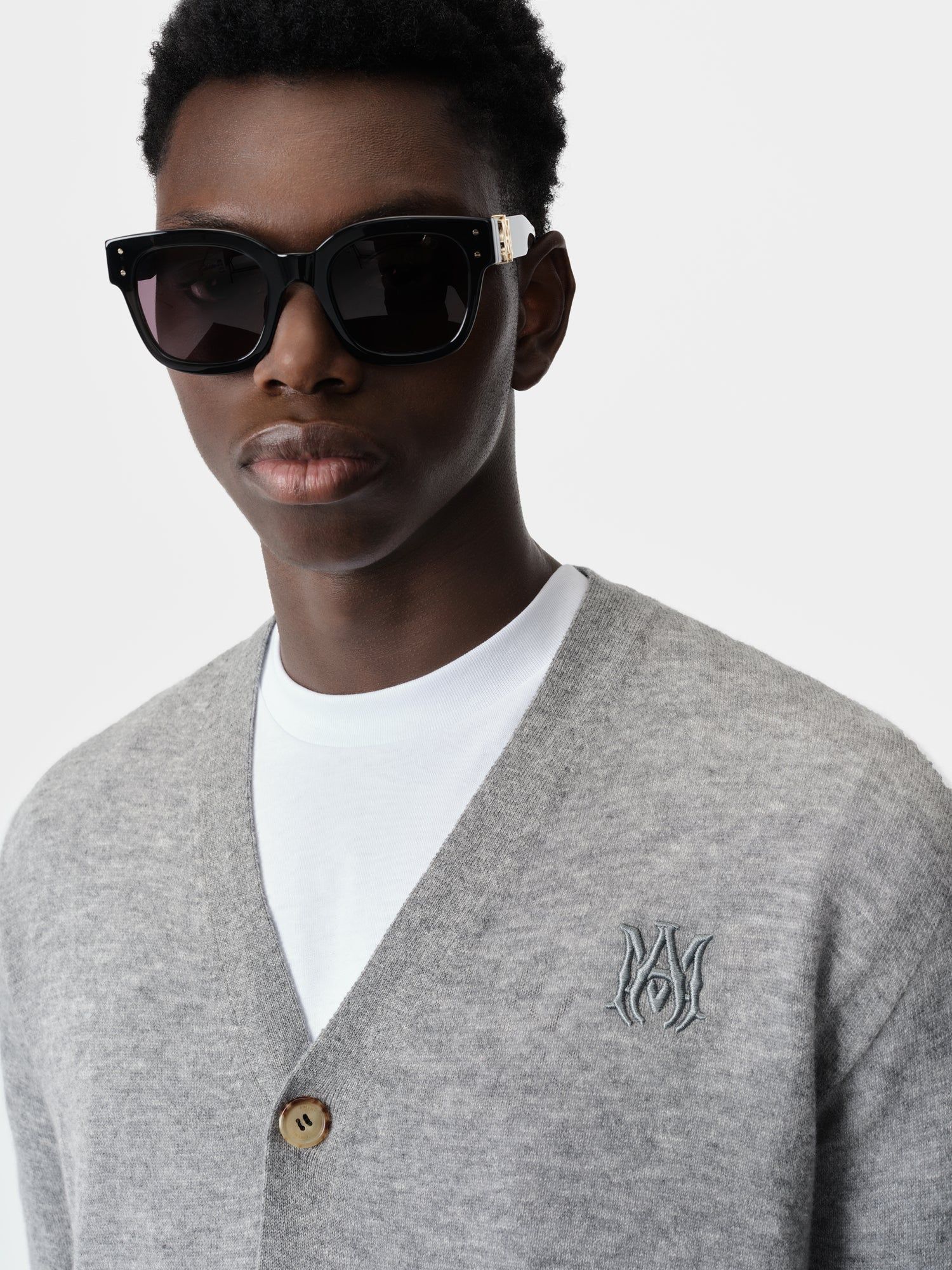 Knitwear Amiri Ma Cardigan Homme Grise | LTUX59027