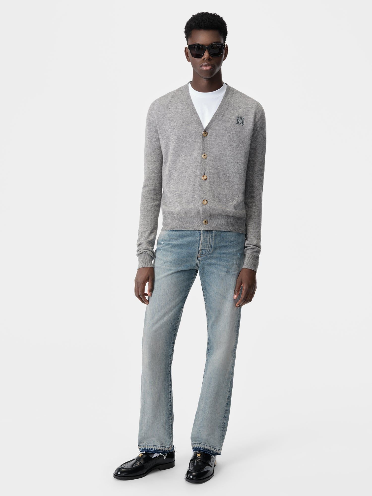 Knitwear Amiri Ma Cardigan Homme Grise | LTUX59027