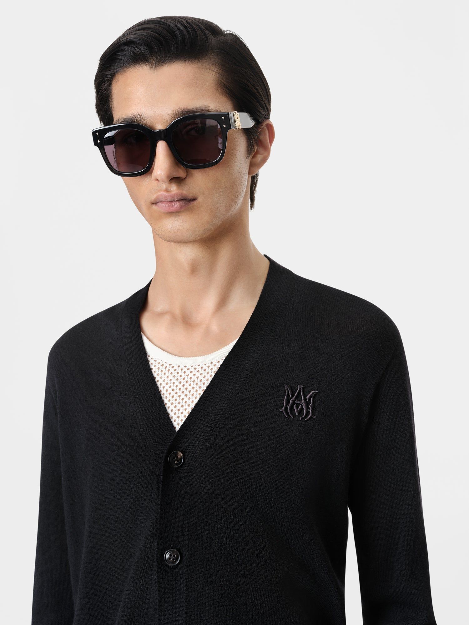 Knitwear Amiri Ma Cardigan Homme Noir | DOSB78632