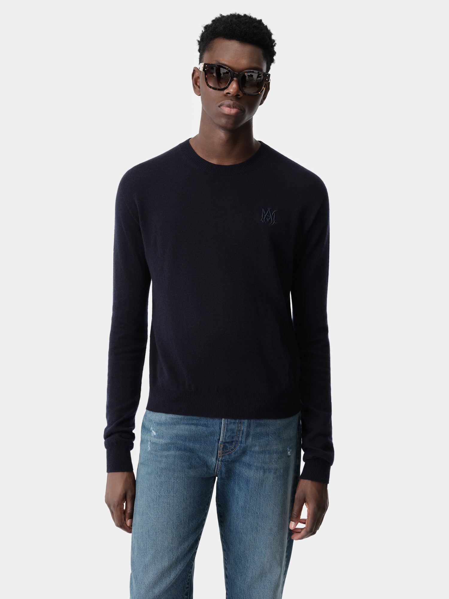 Knitwear Amiri Ma Crew Homme Bleu Marine | RKFG54719