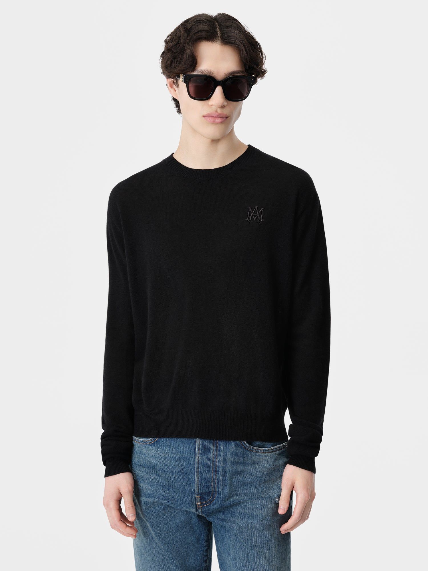 Knitwear Amiri Ma Crew Homme Noir | WBZC76130