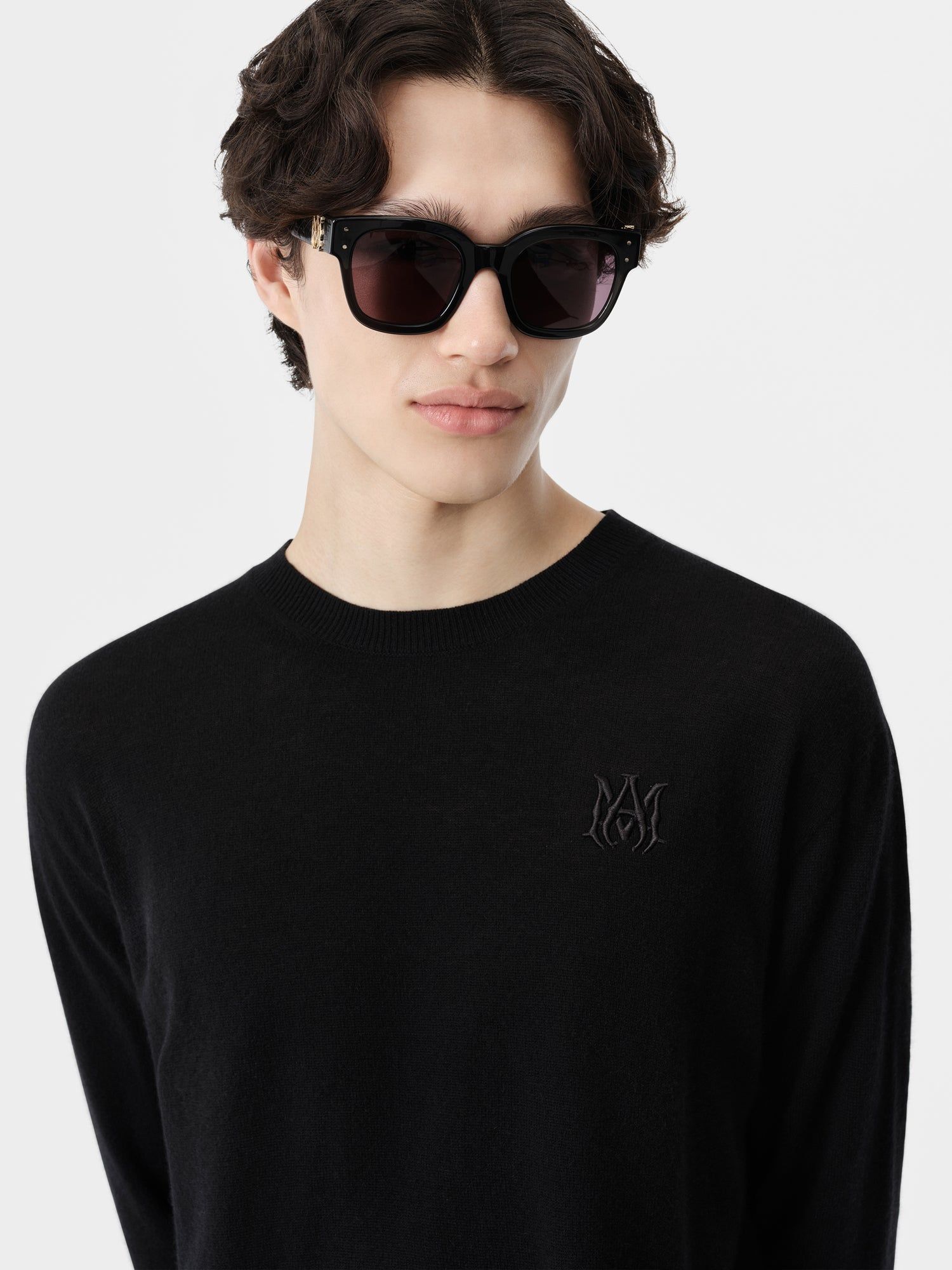 Knitwear Amiri Ma Crew Homme Noir | WBZC76130