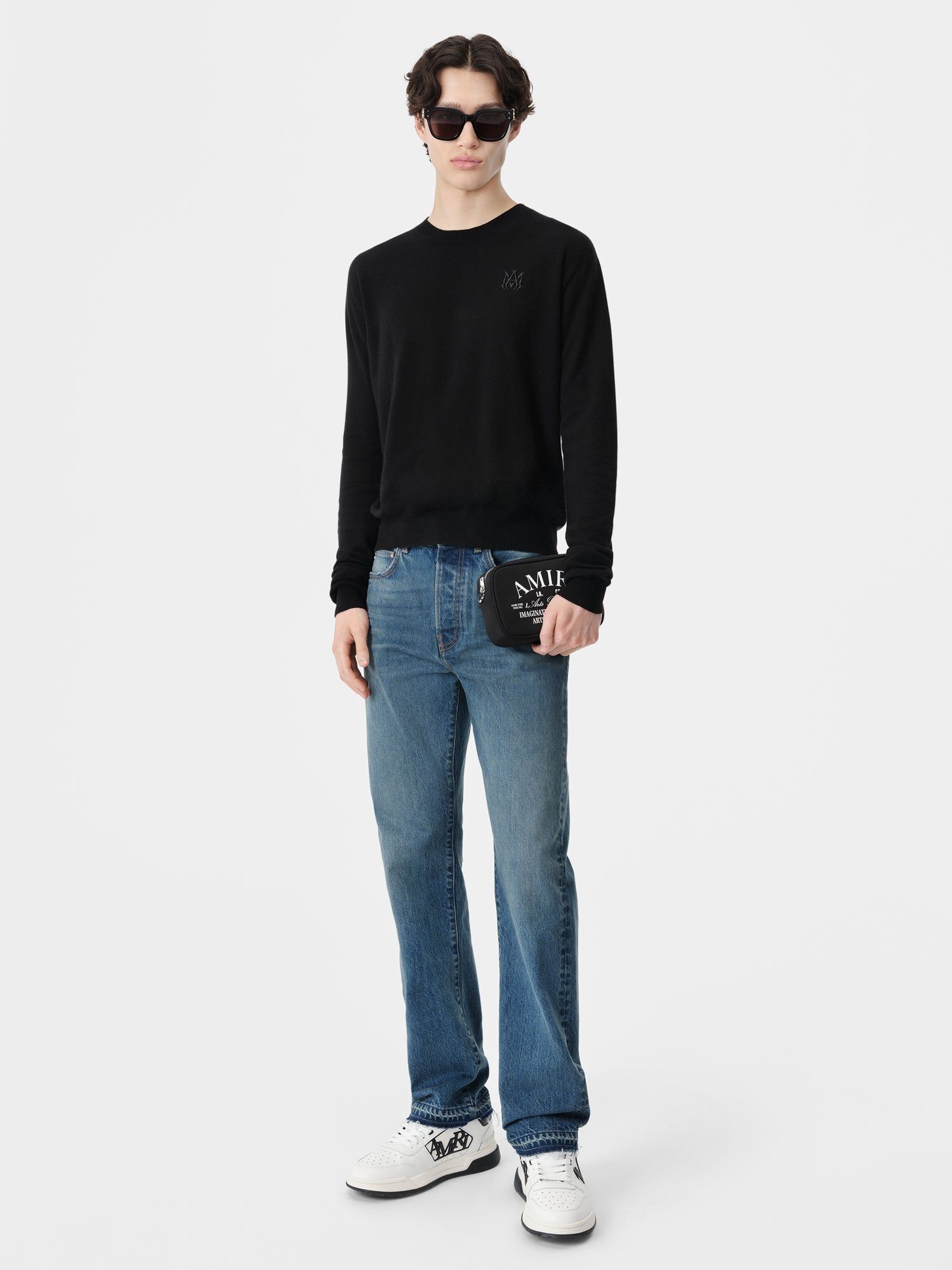 Knitwear Amiri Ma Crew Homme Noir | WBZC76130