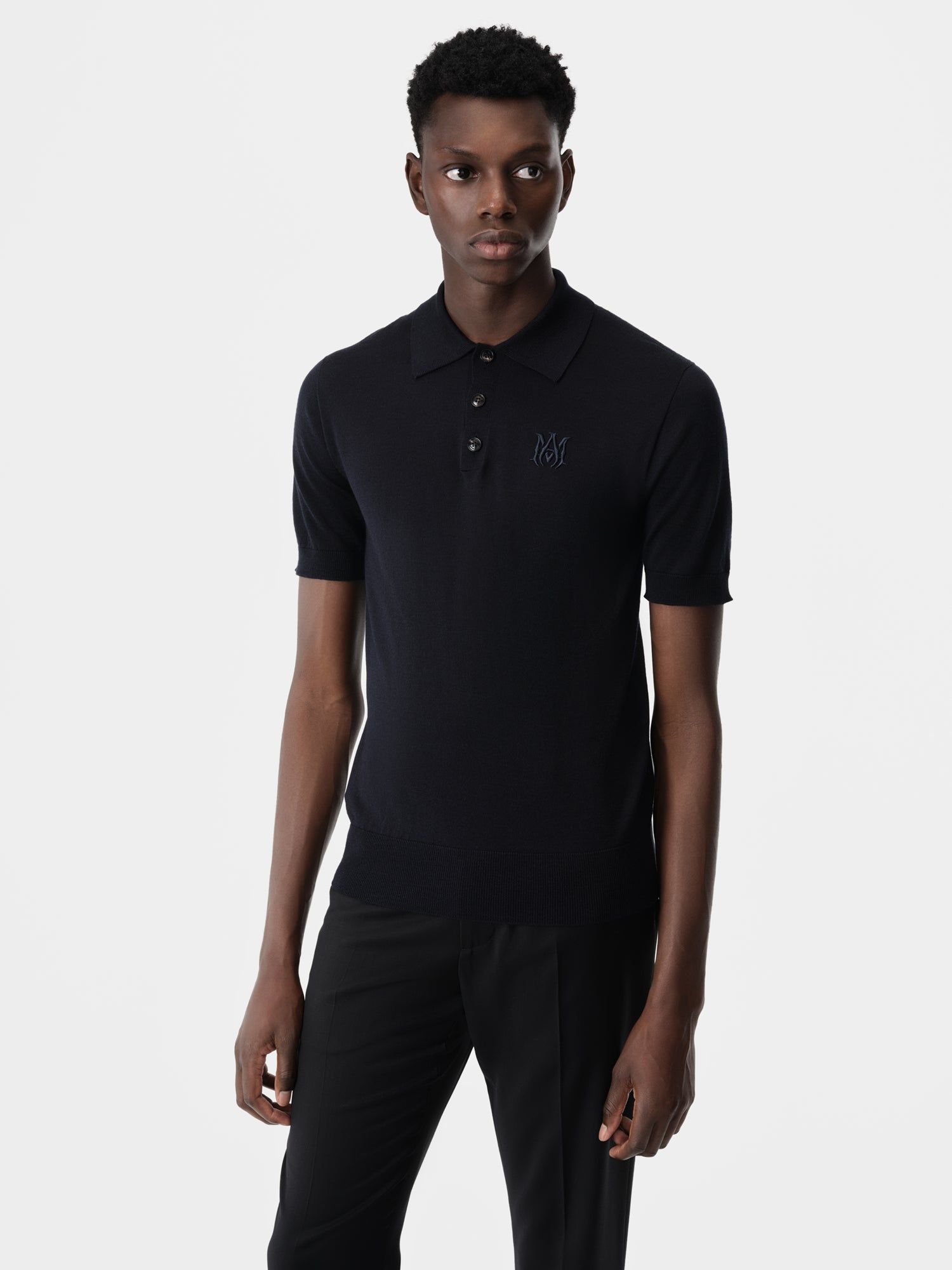 Knitwear Amiri Ma Polo Homme Bleu Marine | YDSN72183