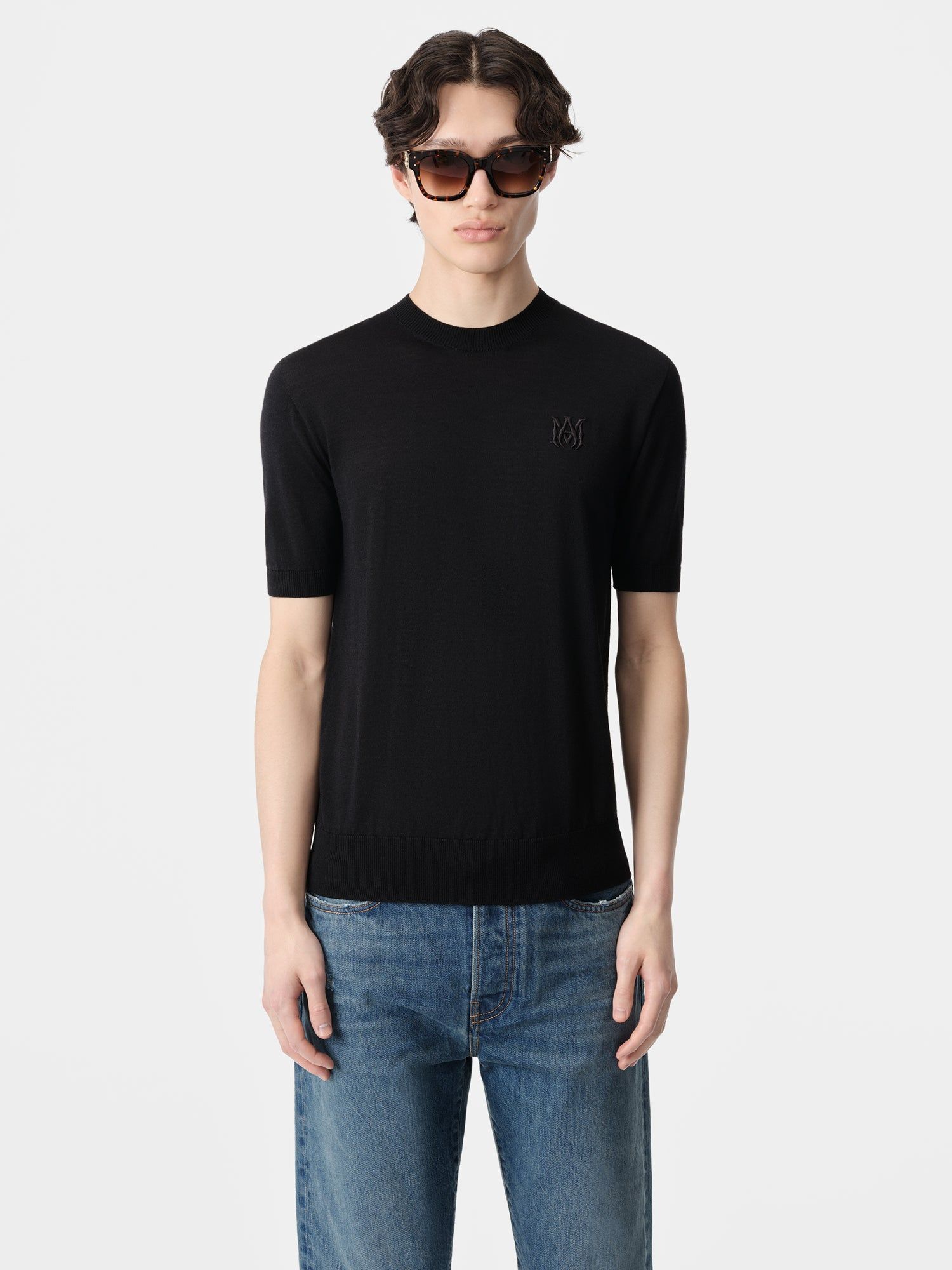 Knitwear Amiri Ma Tee Homme Noir | LSAT89614
