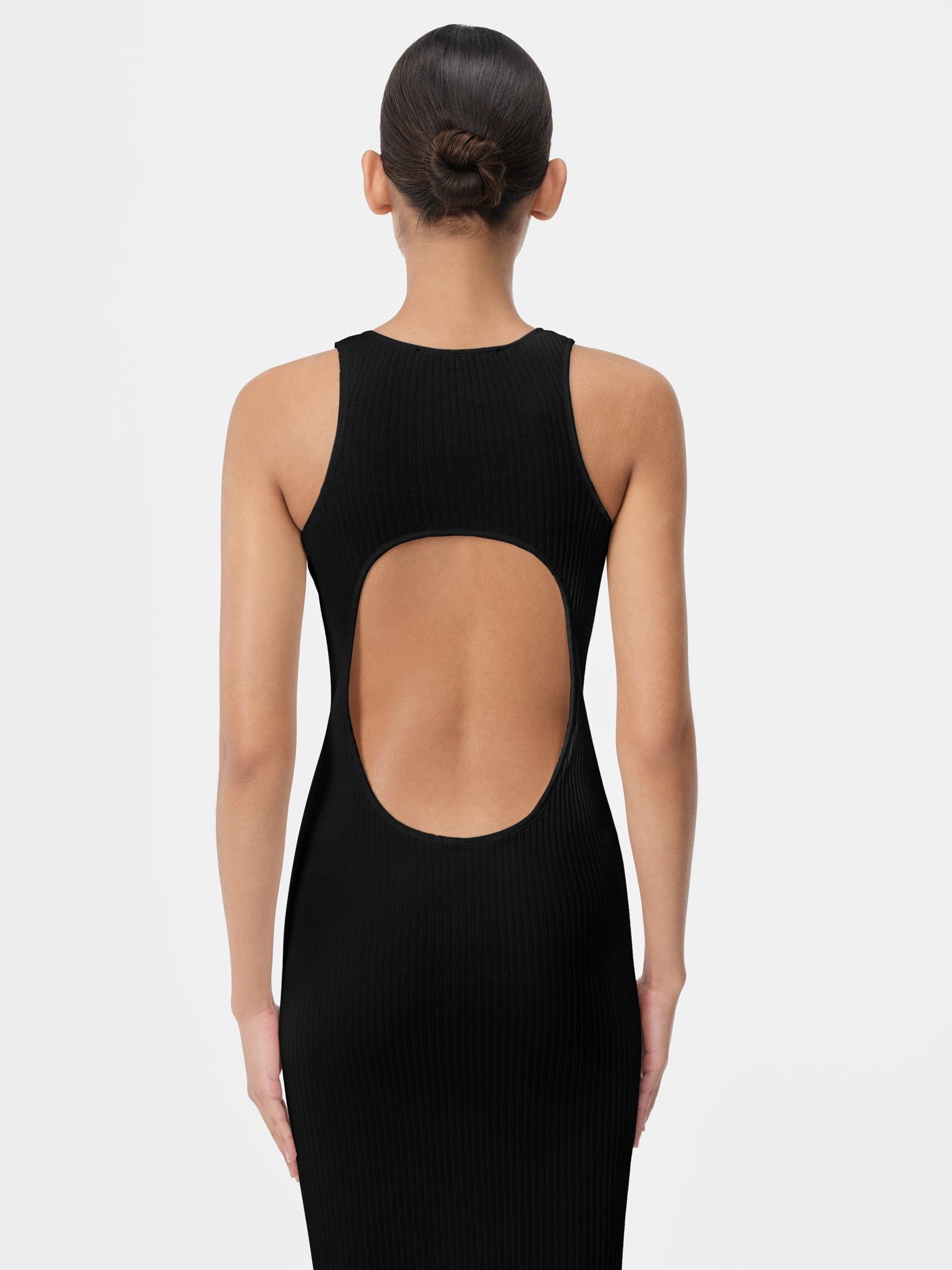 Knitwear Amiri Stacked Maxi Dress Femme Noir | OHNX91342