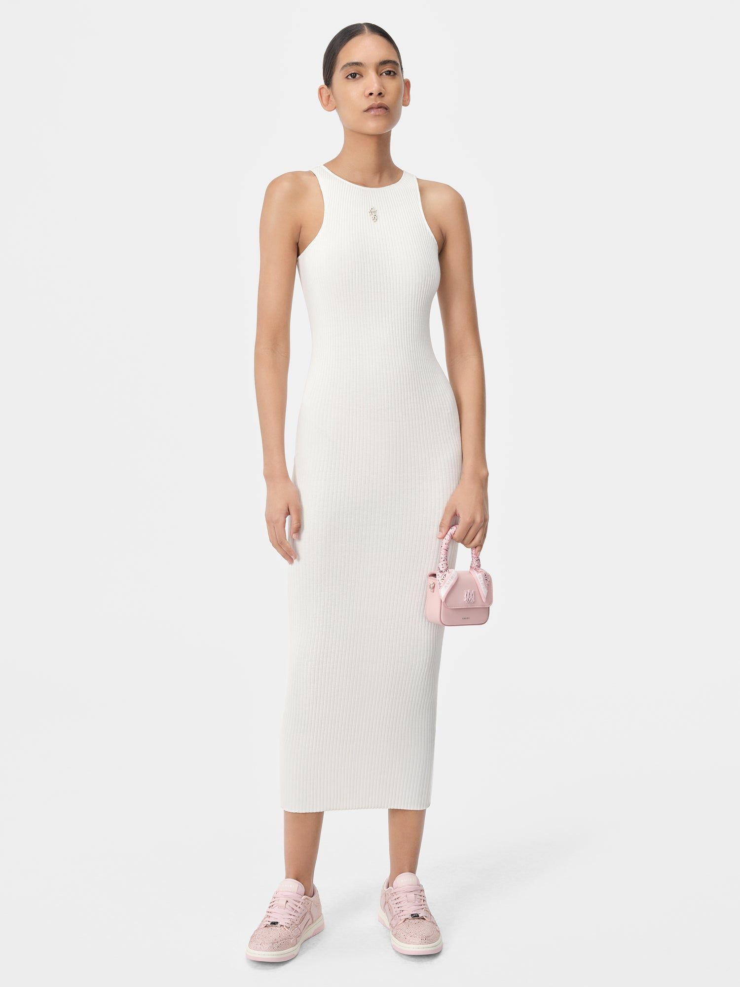 Knitwear Amiri Stacked Maxi Dress Femme Alabaster | CGRI73604