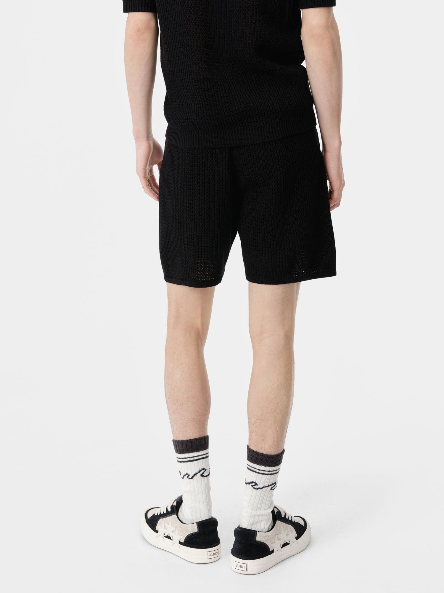 Knitwear Amiri Surf Club Crotchet Short Homme Noir | DLWZ47053