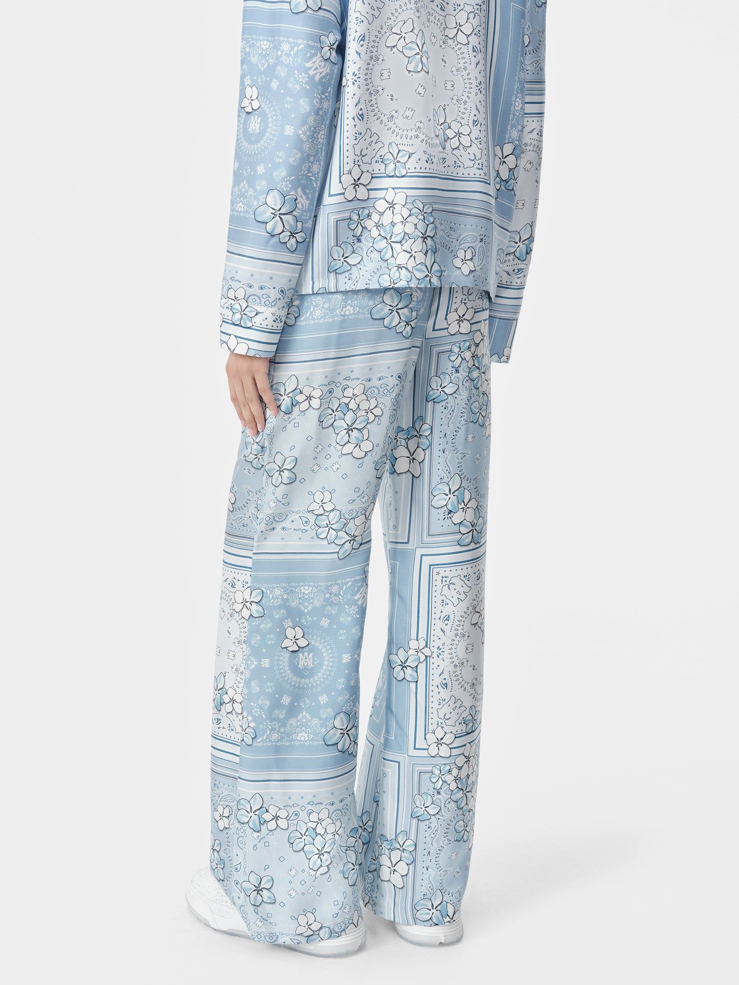 Pantalon Amiri Bandana Floral Pj Pant Femme Cerulean | KZIR49031
