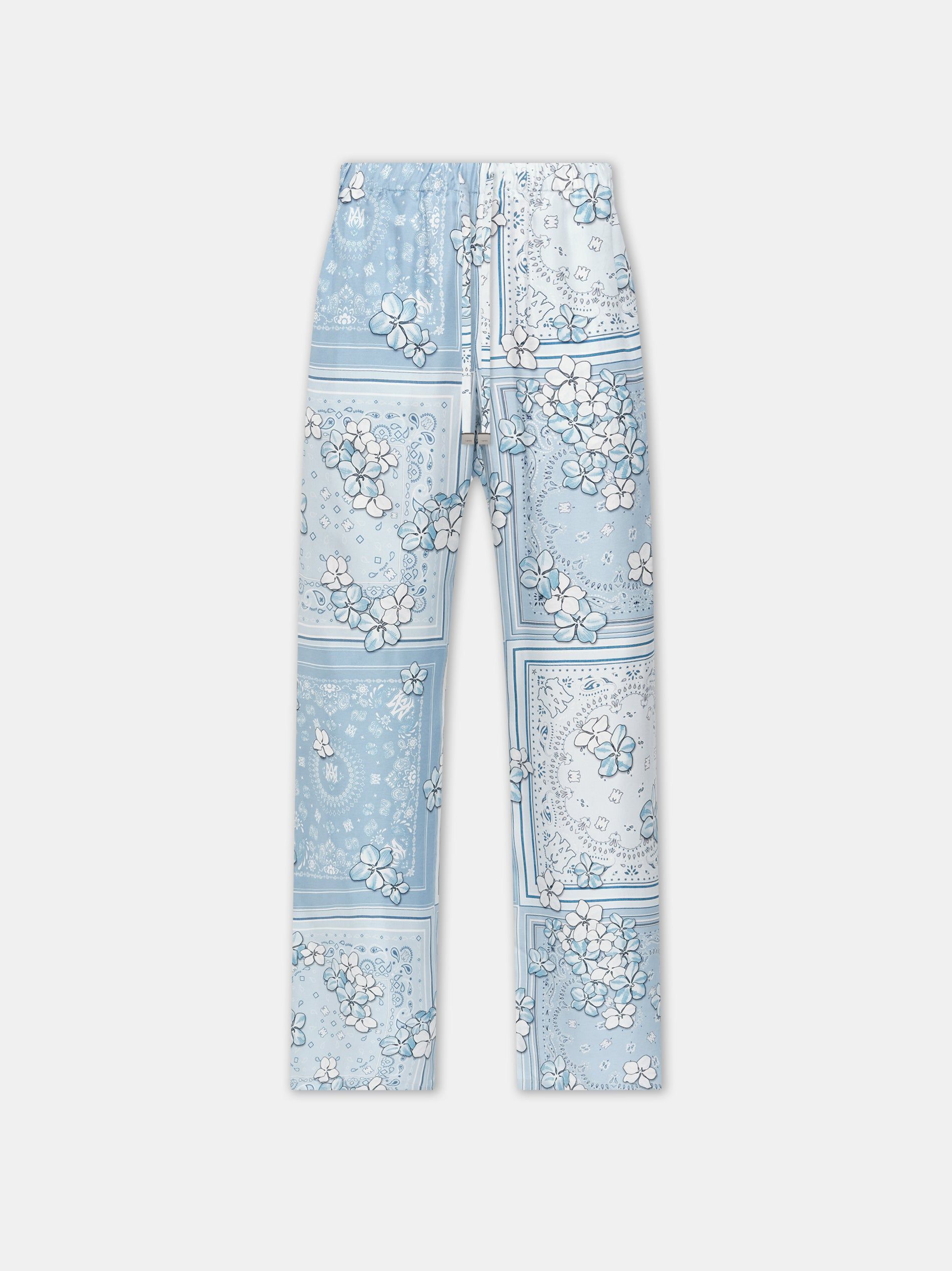 Pantalon Amiri Bandana Floral Pj Pant Femme Cerulean | KZIR49031