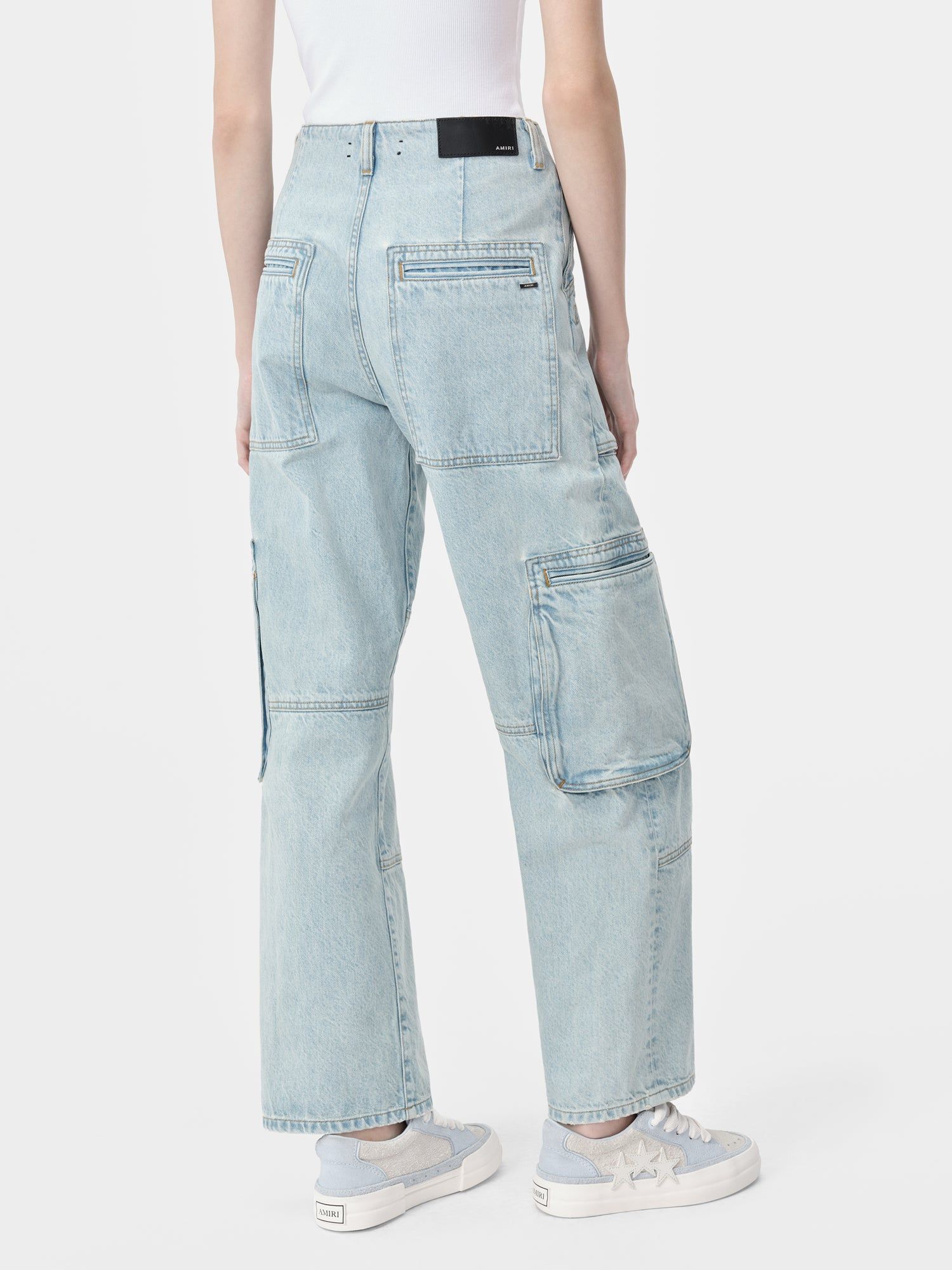 Pantalon Amiri Cargo Loose Femme Indigo Clair | KDMH80195
