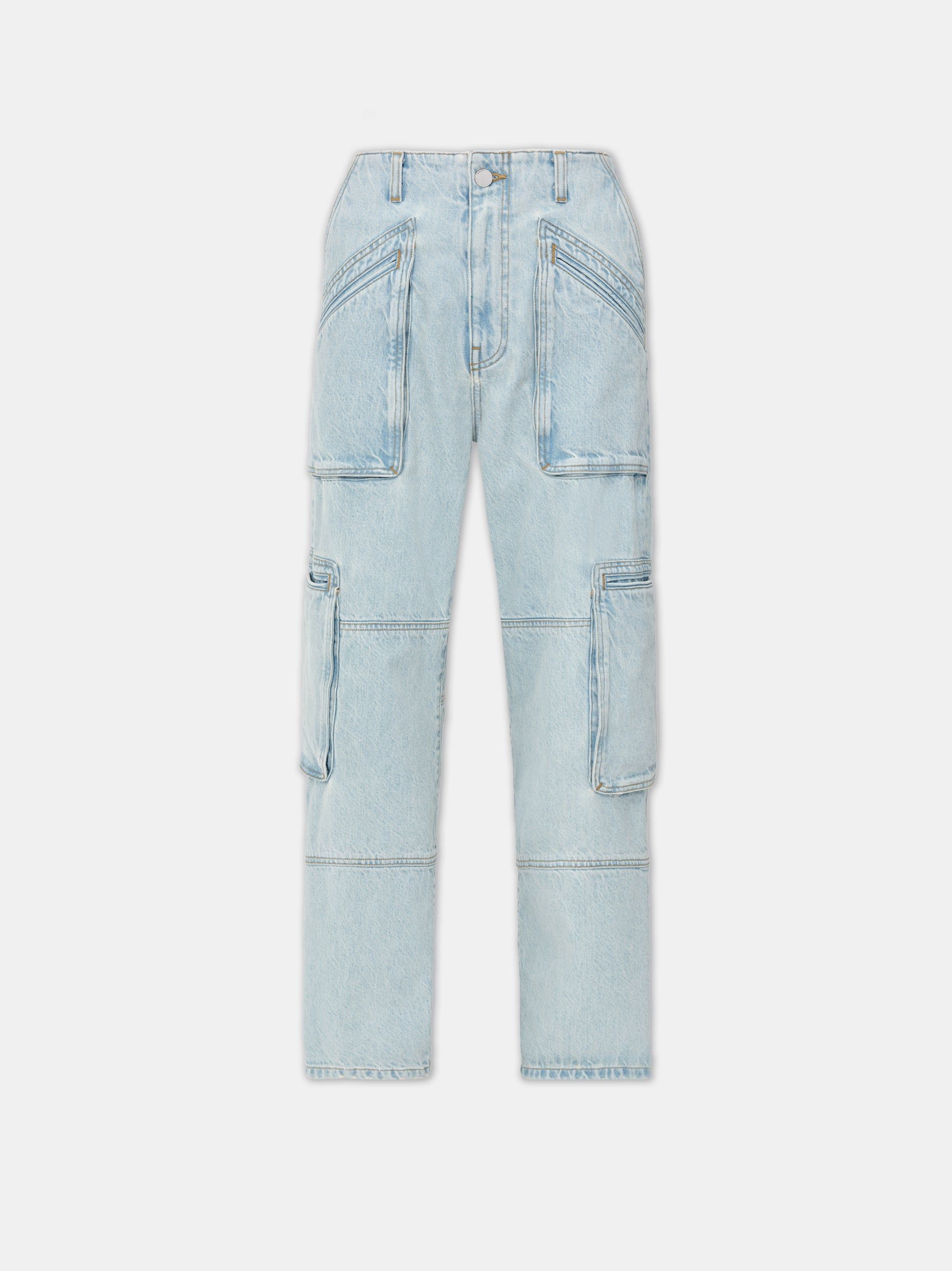 Pantalon Amiri Cargo Loose Femme Indigo Clair | KDMH80195