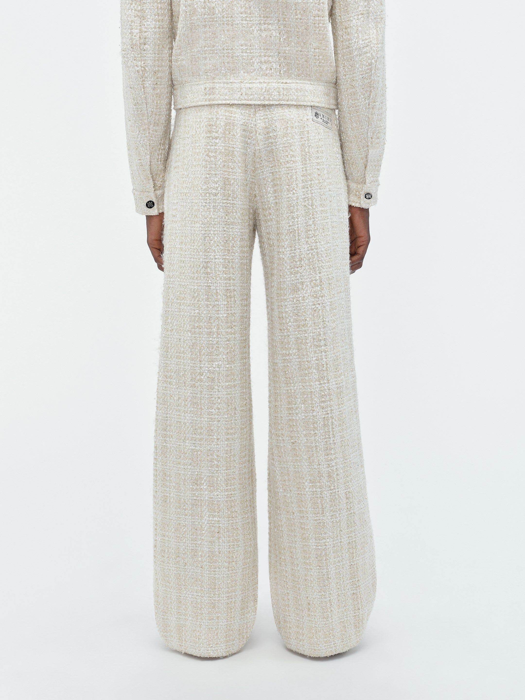 Pantalon Amiri Sequin Boucle Double Pleated Pant Homme Alabaster | PKWG67293