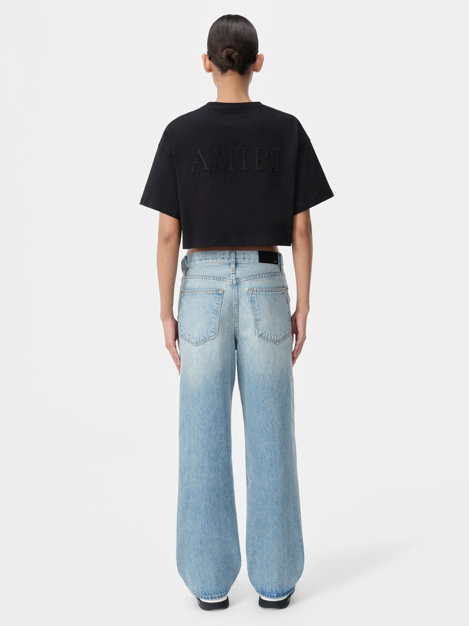 Pantalon Amiri Wide Straight Jean Femme Bleu | DABV03749