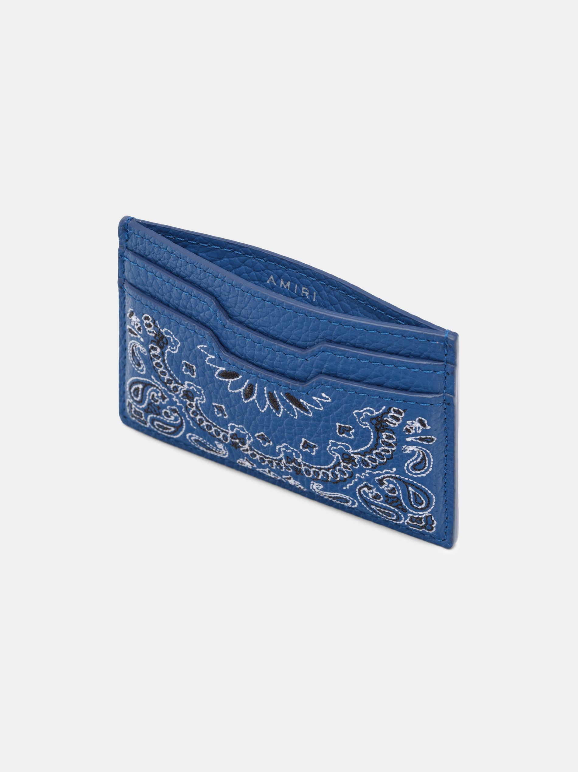 Petite Maroquinerie Amiri Bandana Card Holder Homme Bleu | QGFY53860
