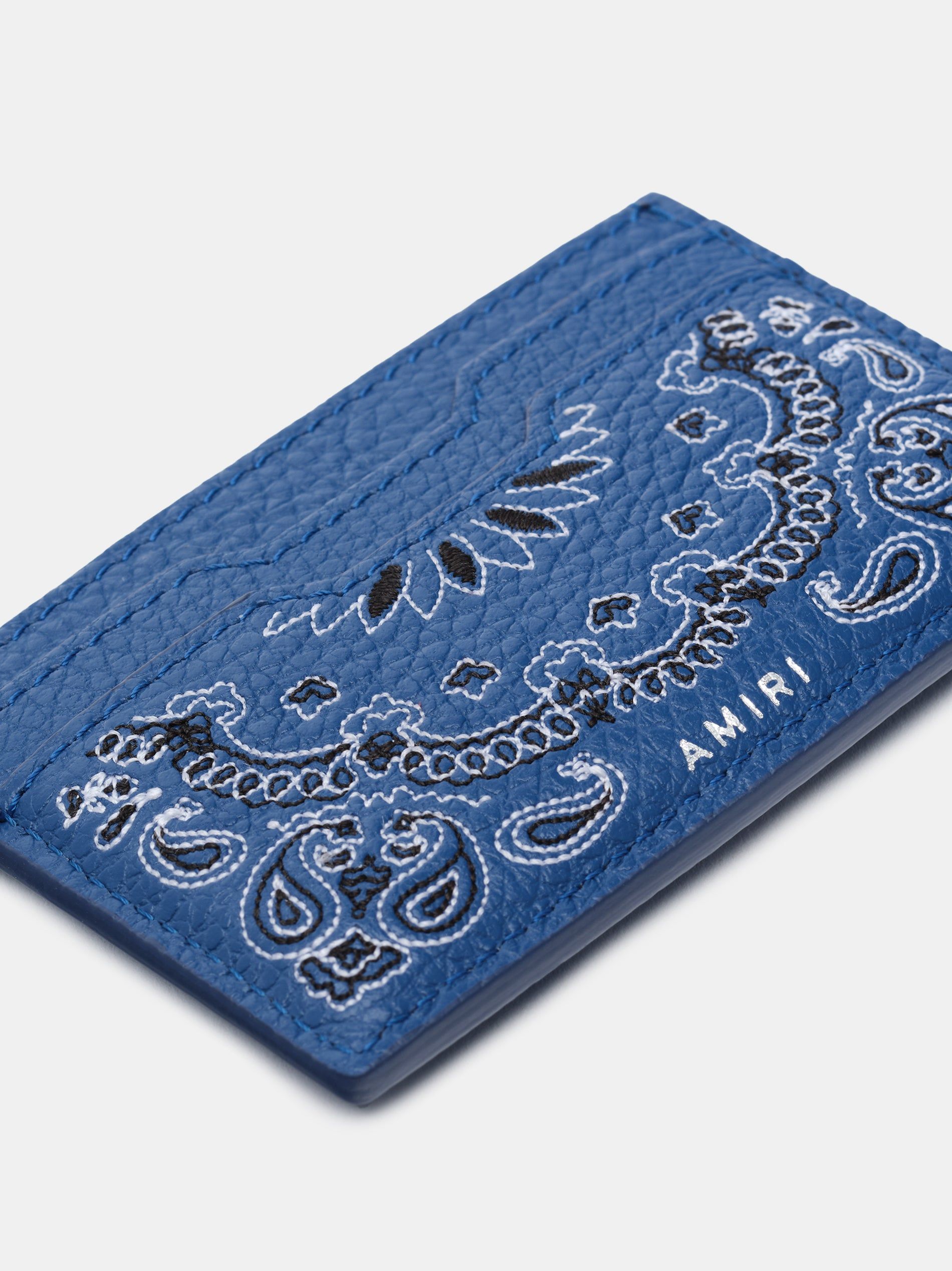 Petite Maroquinerie Amiri Bandana Card Holder Homme Bleu | QGFY53860