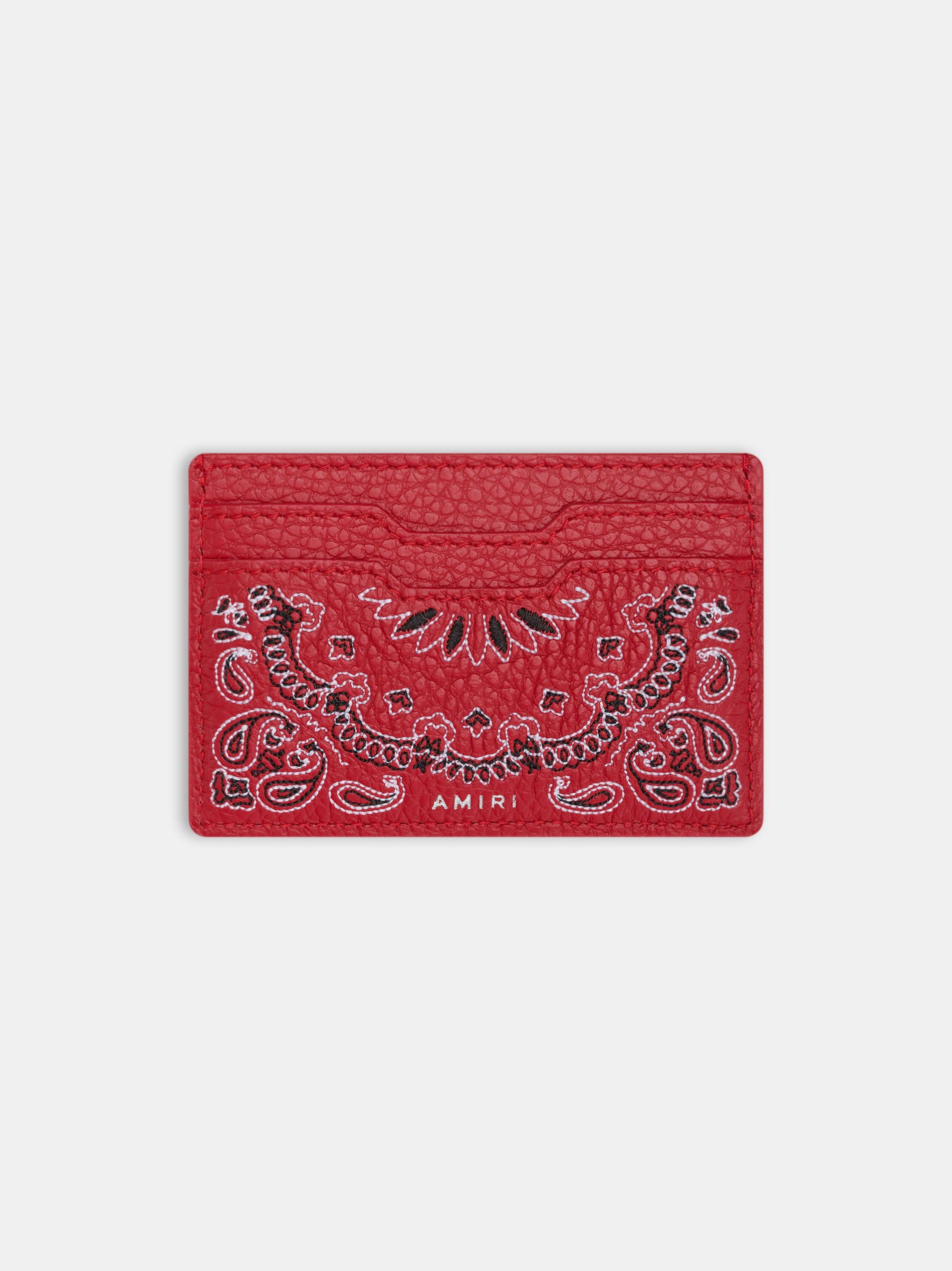 Petite Maroquinerie Amiri Bandana Card Holder Homme Rouge | IRAC80536