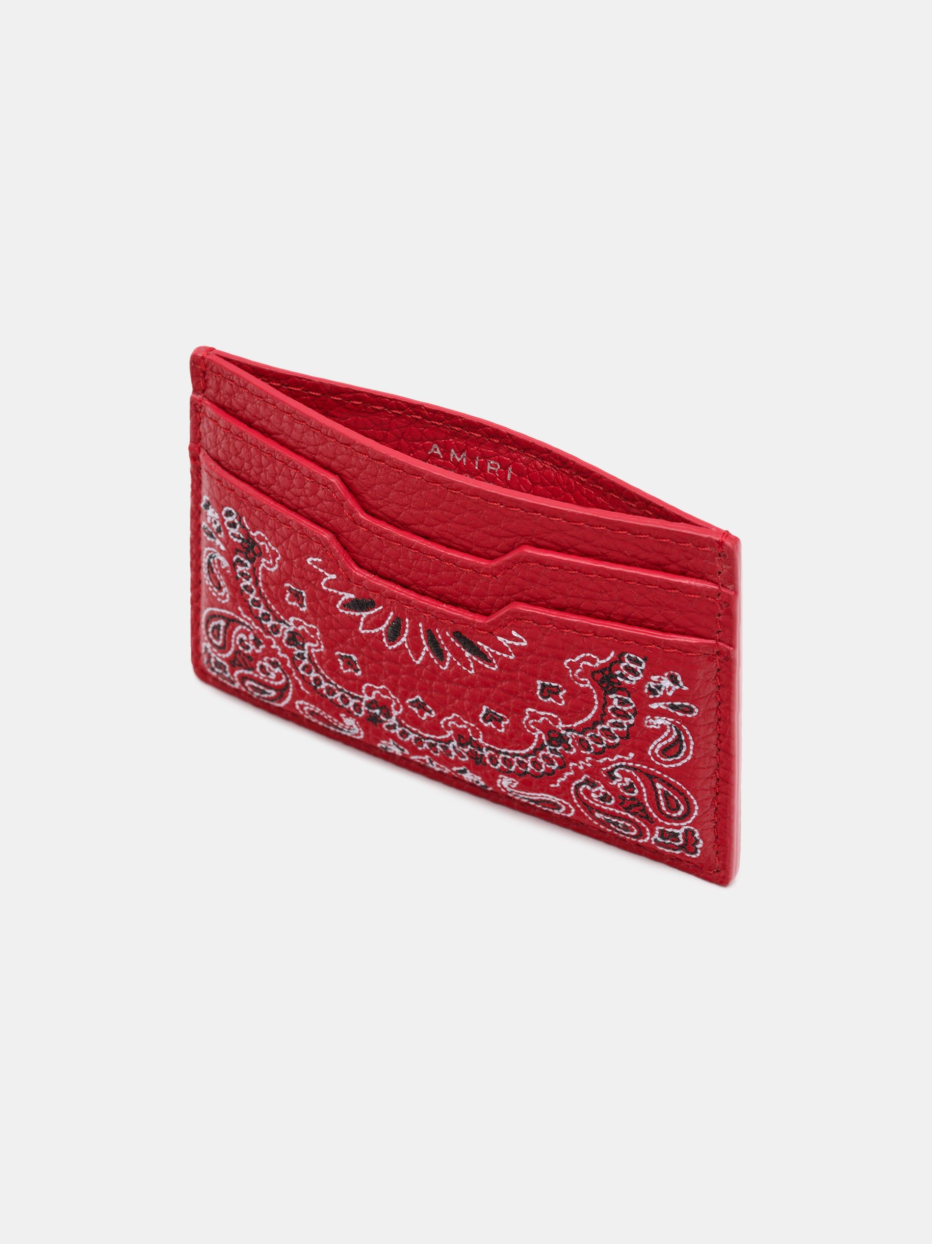 Petite Maroquinerie Amiri Bandana Card Holder Homme Rouge | IRAC80536