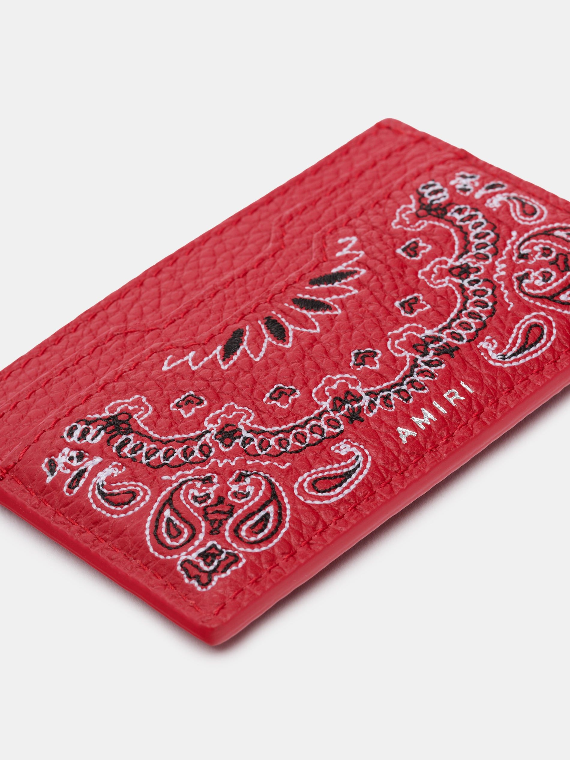 Petite Maroquinerie Amiri Bandana Card Holder Homme Rouge | IRAC80536