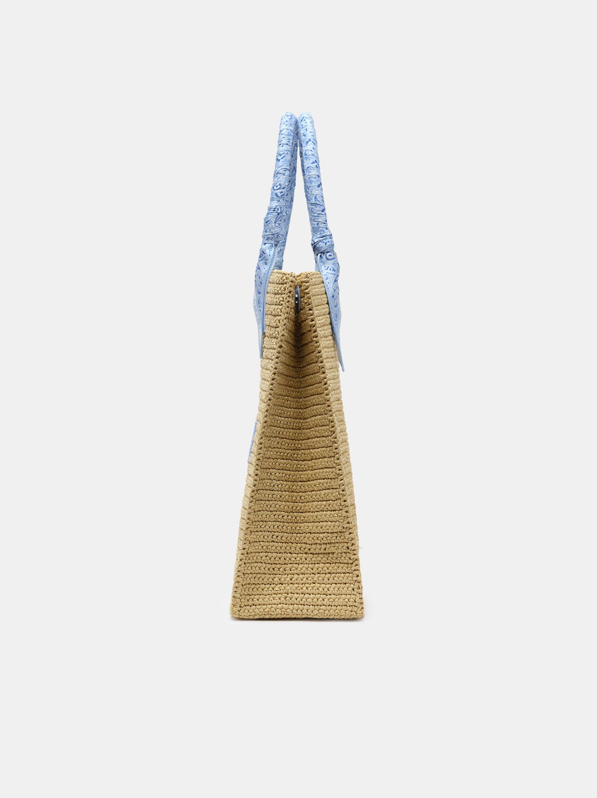 Sacs Amiri Raffia Tote Homme Bleu | CBQO58916