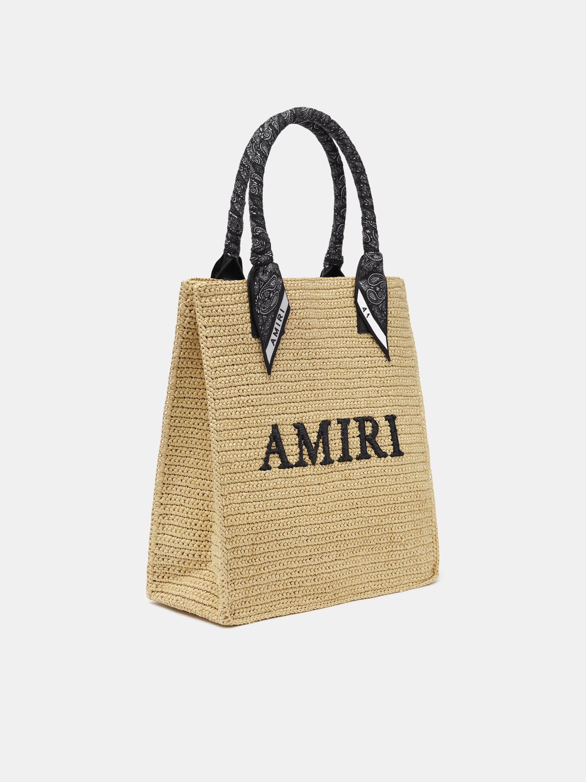 Sacs Amiri Raffia Tote Homme Noir | CMZU27053