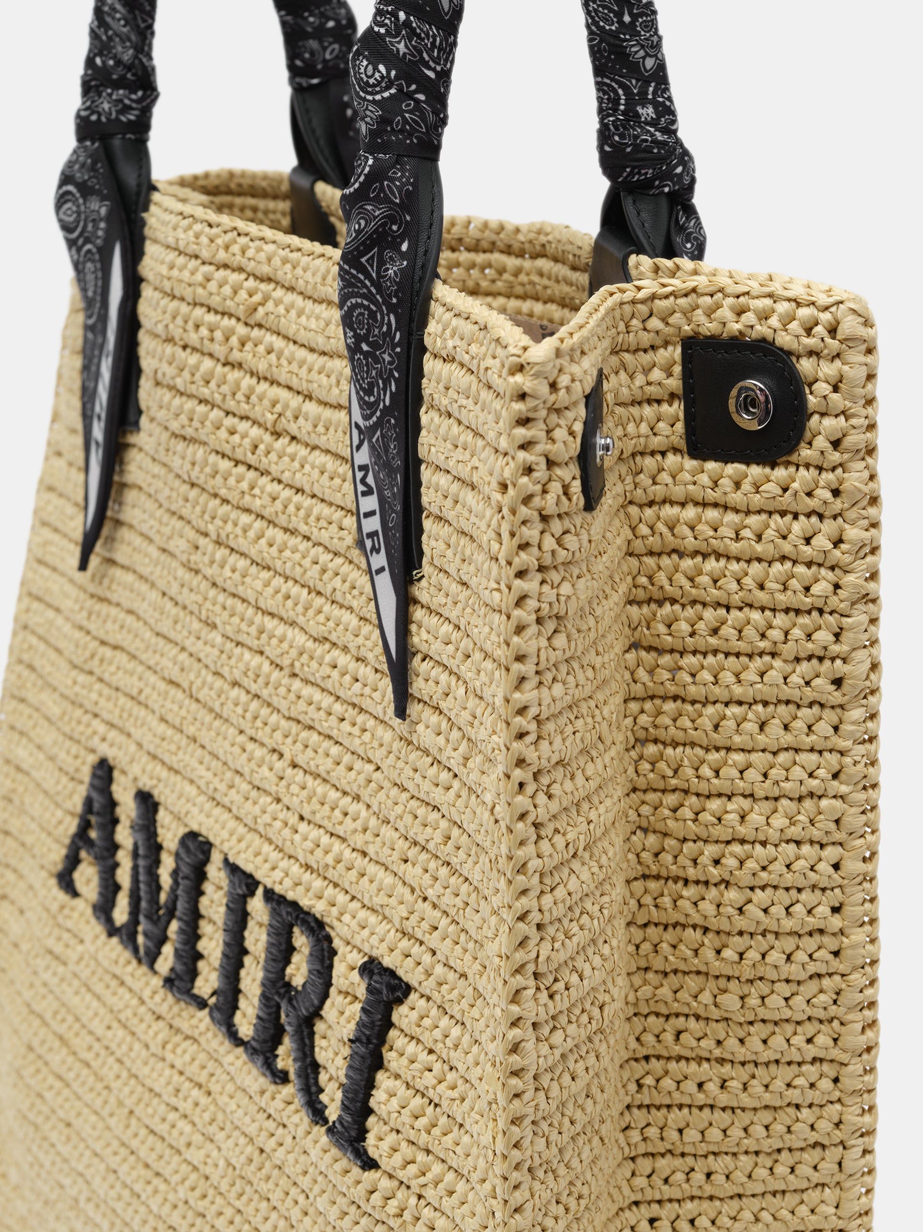 Sacs Amiri Raffia Tote Homme Noir | CMZU27053