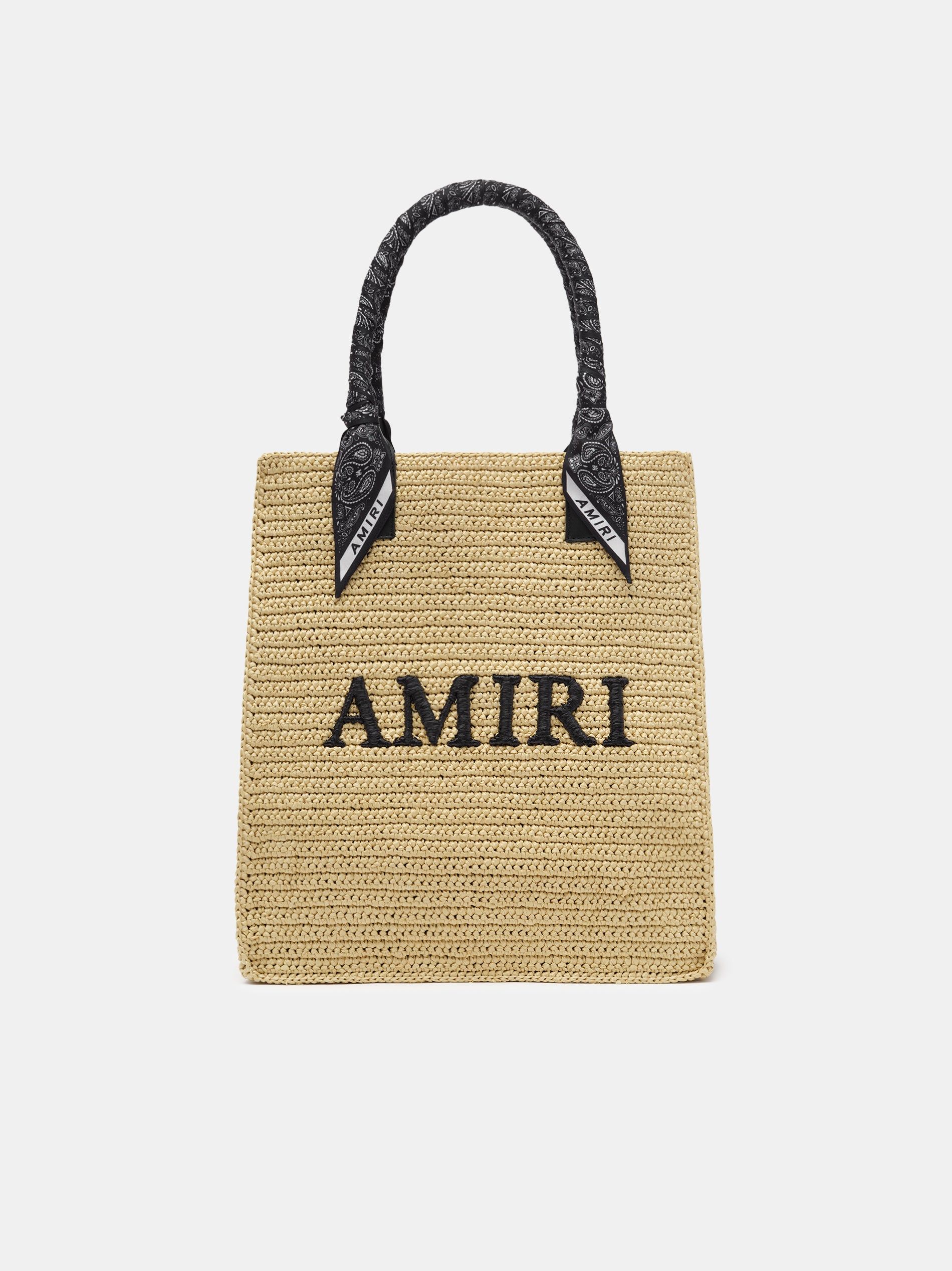 Sacs Amiri Raffia Tote Homme Noir | CMZU27053