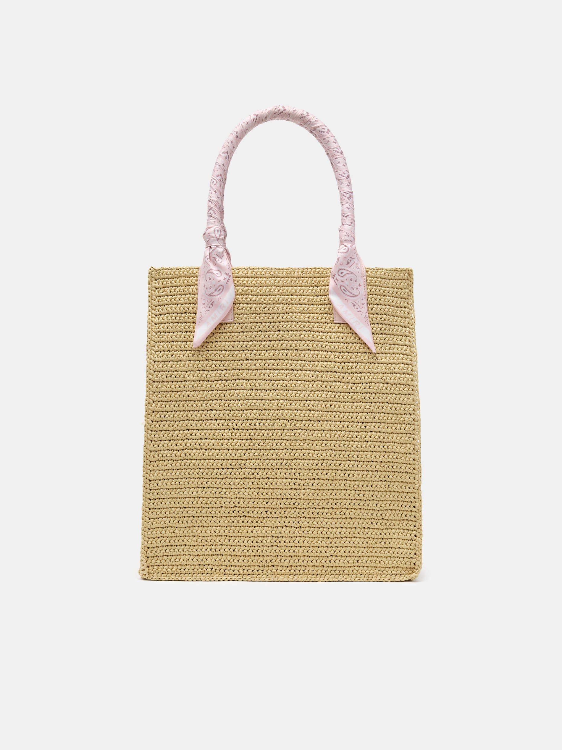 Sacs Amiri Raffia Tote Homme Rose | WZEB97182