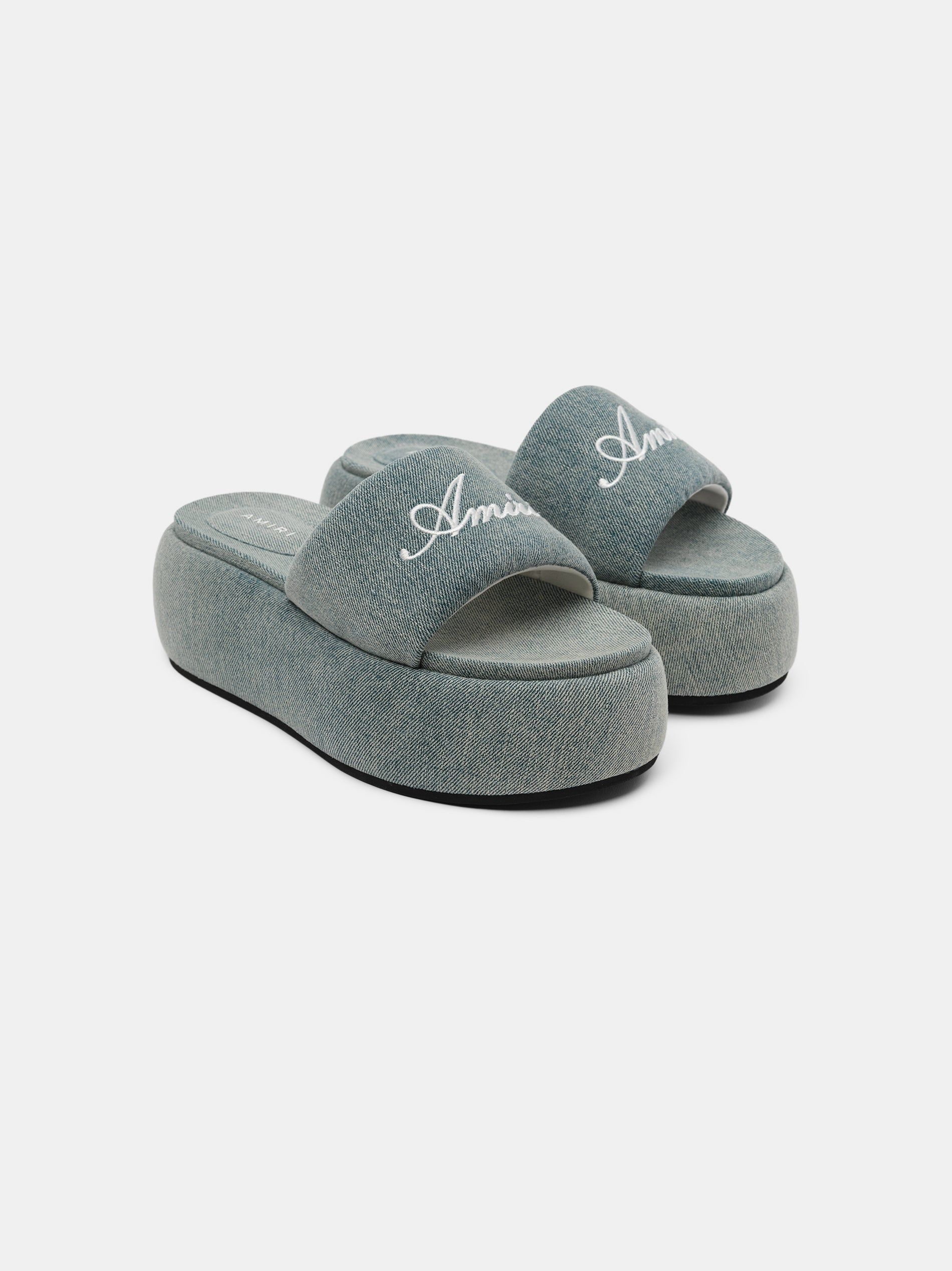 Sandale Amiri Platform Denim Sandal Femme Indigo | JVTZ97826
