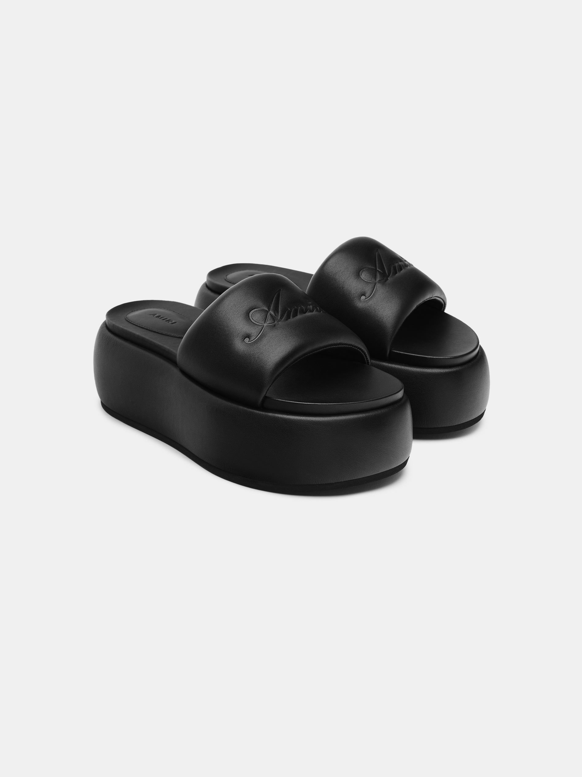Sandale Amiri Script Platform Sandal Femme Noir | ATWE43156